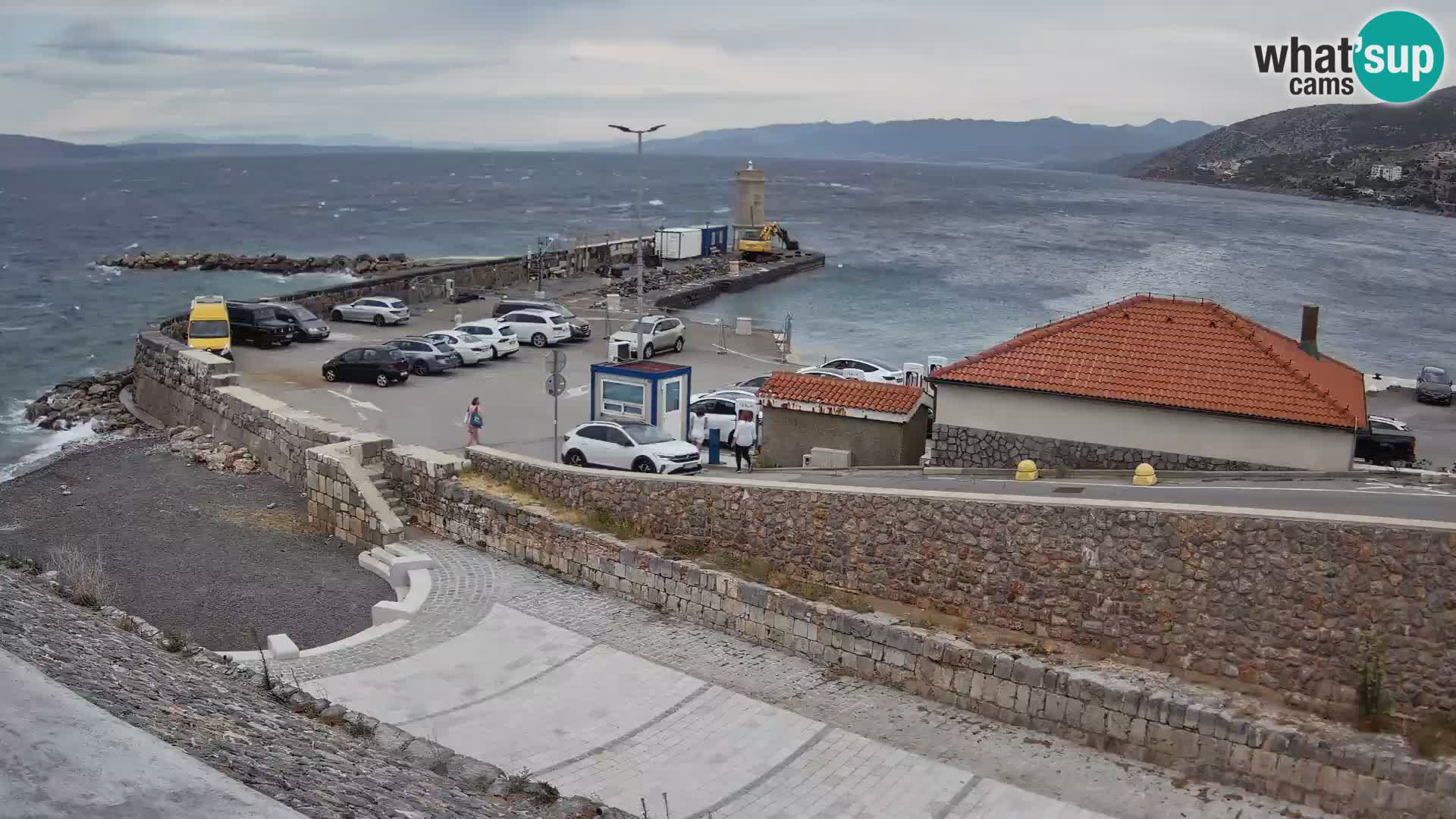 Senj Hafen Webcam – Wellenbrecher & Leuchtturm Liveblick