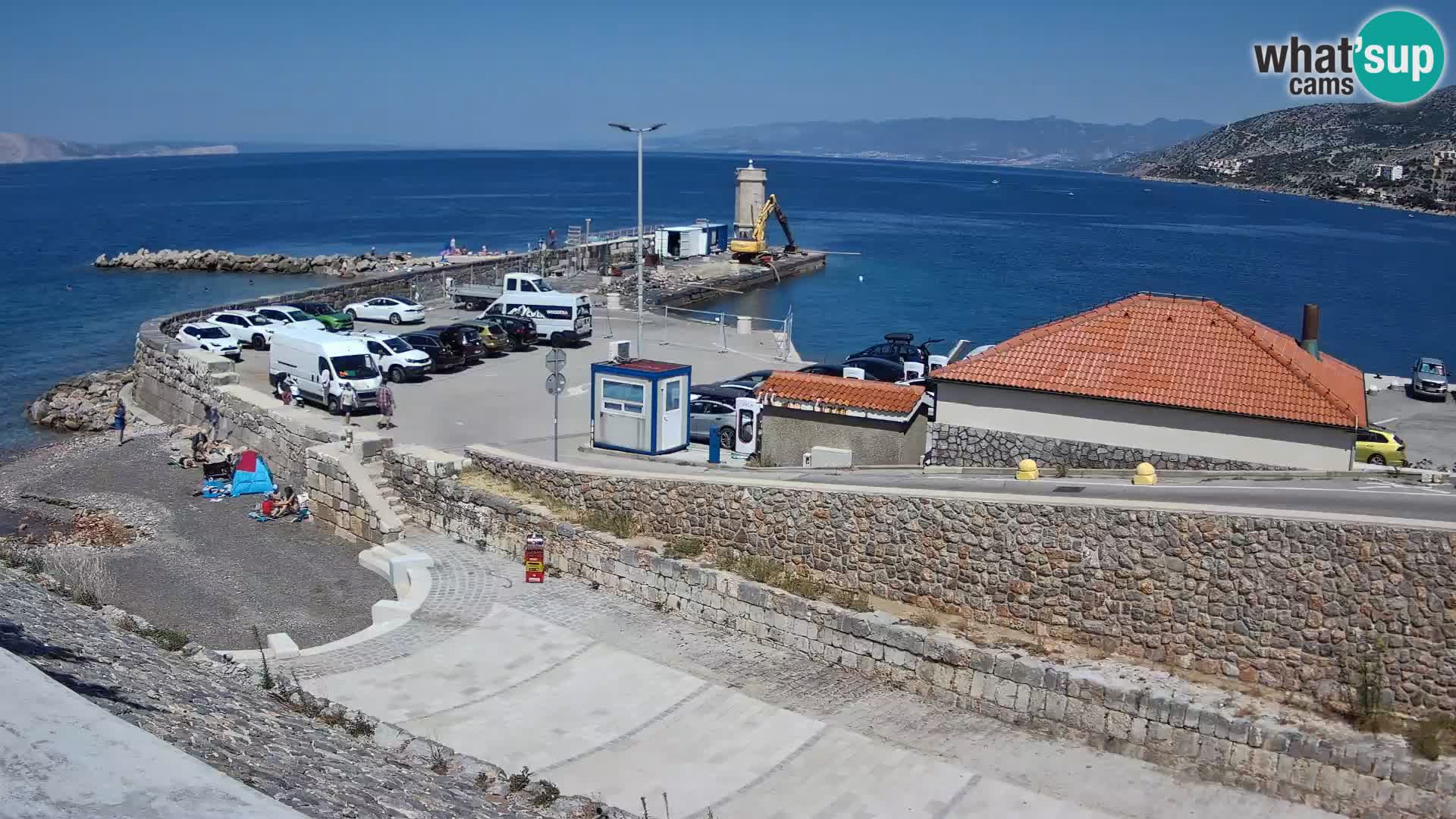 Senj Hafen Webcam – Wellenbrecher & Leuchtturm Liveblick