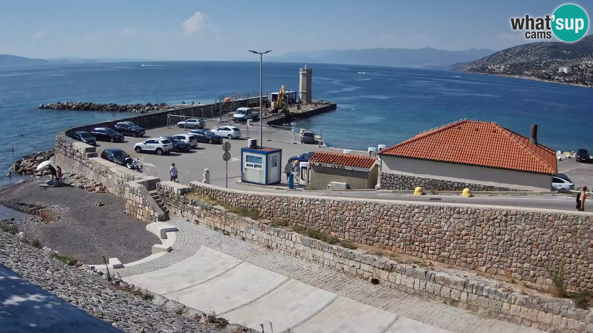 Webcam port de Senj – Vue sur la jetée et le phare