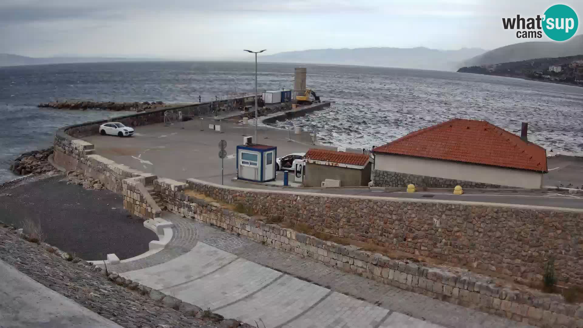 Senj Hafen Webcam – Wellenbrecher & Leuchtturm Liveblick