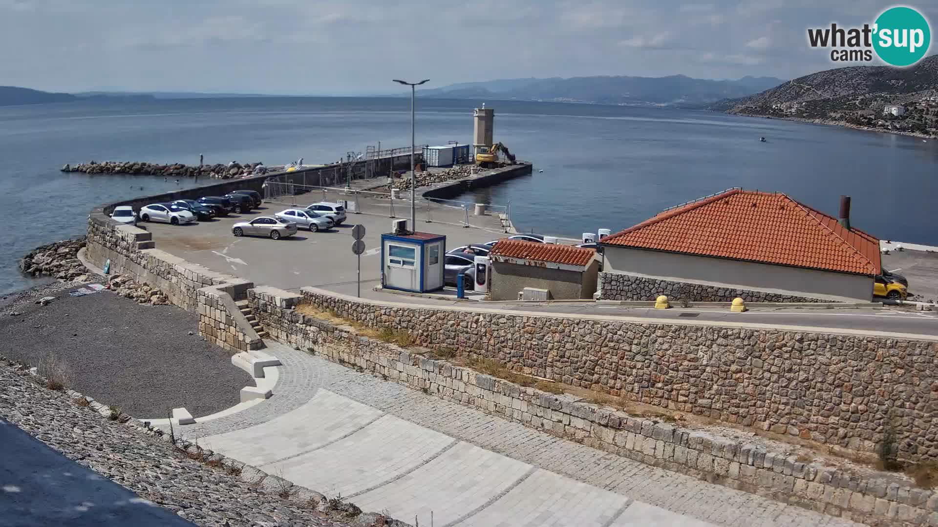 Webcam port de Senj – Vue sur la jetée et le phare