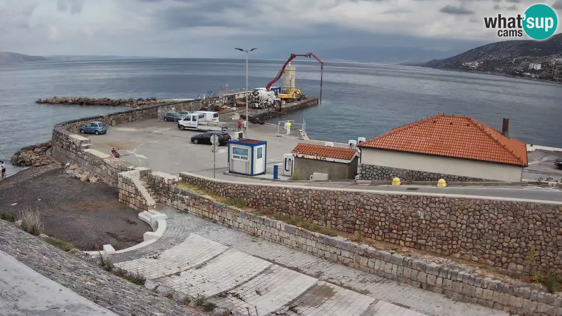 Webcam port de Senj – Vue sur la jetée et le phare