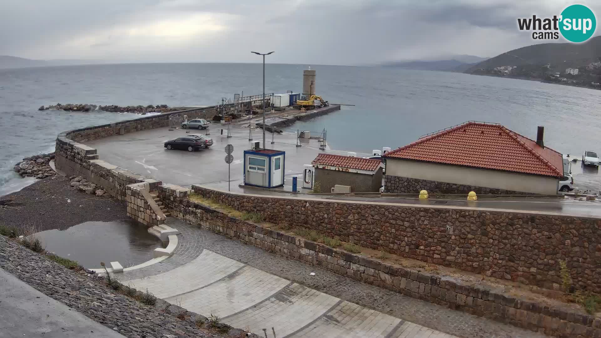 Senj Hafen Webcam – Wellenbrecher & Leuchtturm Liveblick