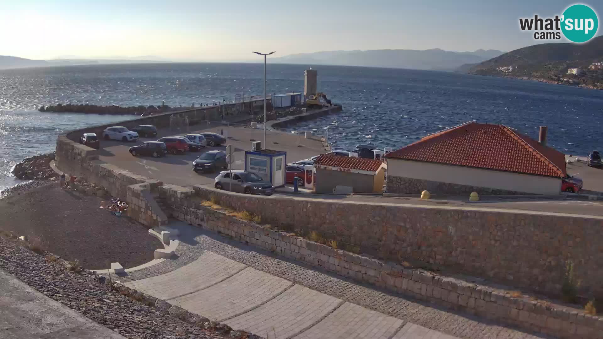 Webcam puerto de Senj – Rompeolas y faro en directo