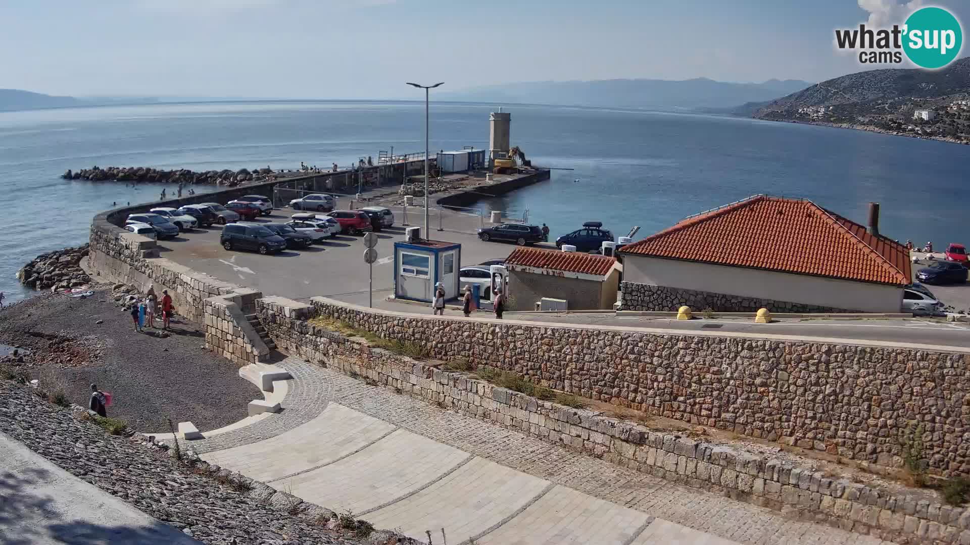 Webcam port de Senj – Vue sur la jetée et le phare