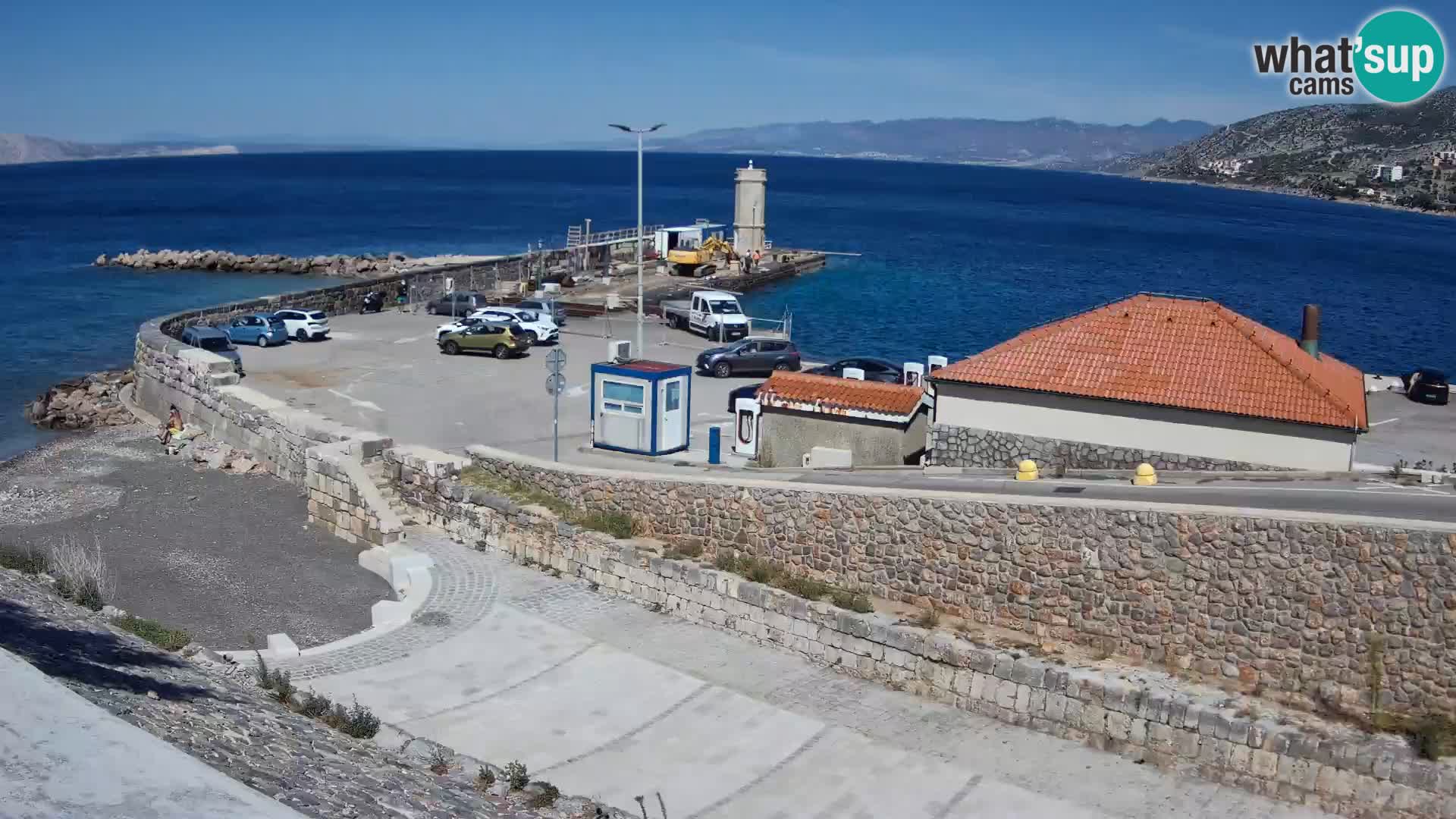 Webcam port de Senj – Vue sur la jetée et le phare