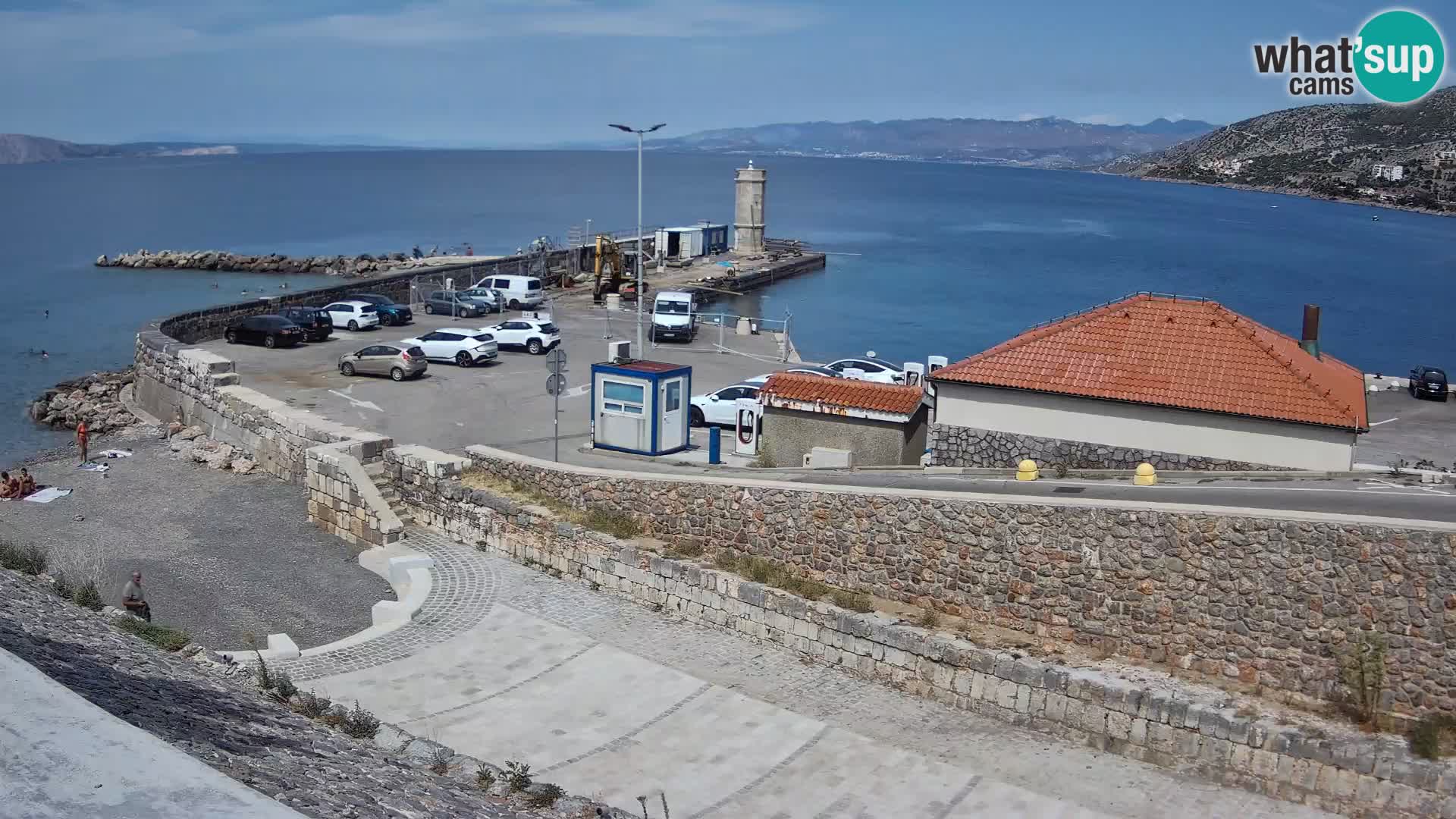 Senj Hafen Webcam – Wellenbrecher & Leuchtturm Liveblick
