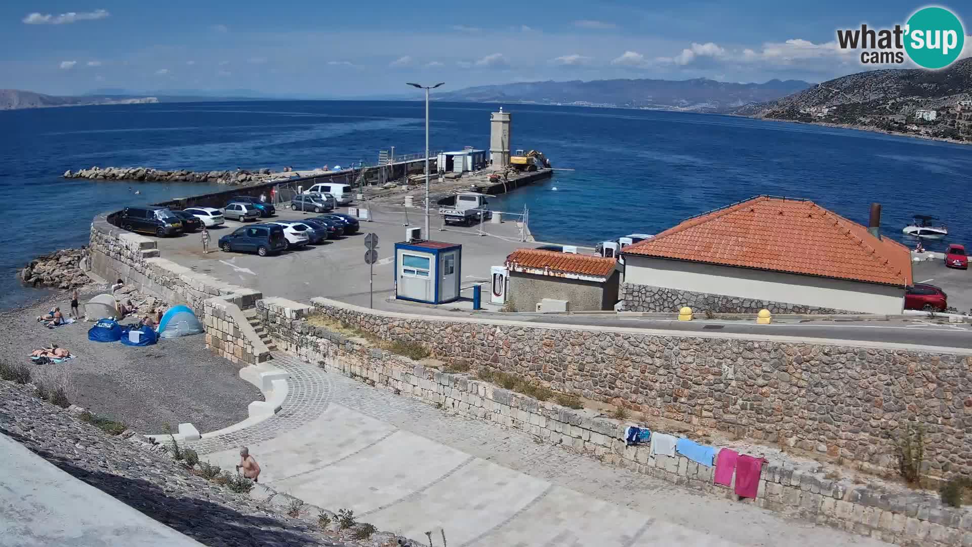 Senj Hafen Webcam – Wellenbrecher & Leuchtturm Liveblick