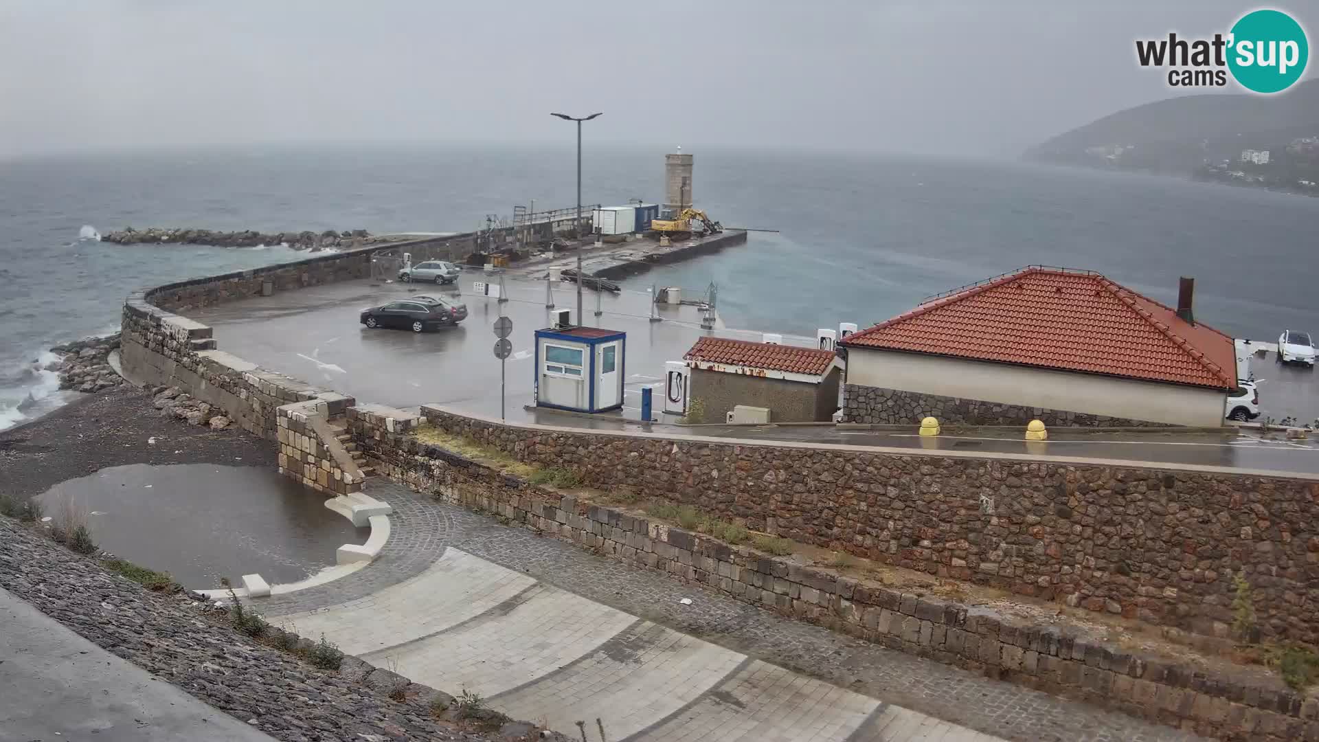 Webcam port de Senj – Vue sur la jetée et le phare