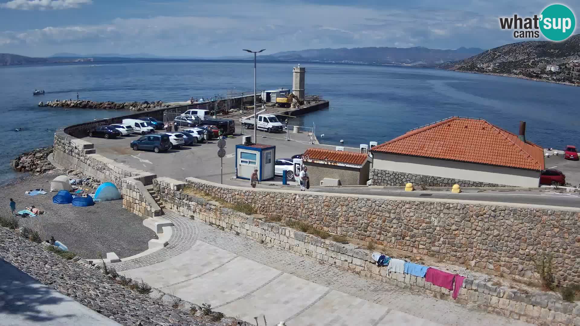 Webcam port de Senj – Vue sur la jetée et le phare