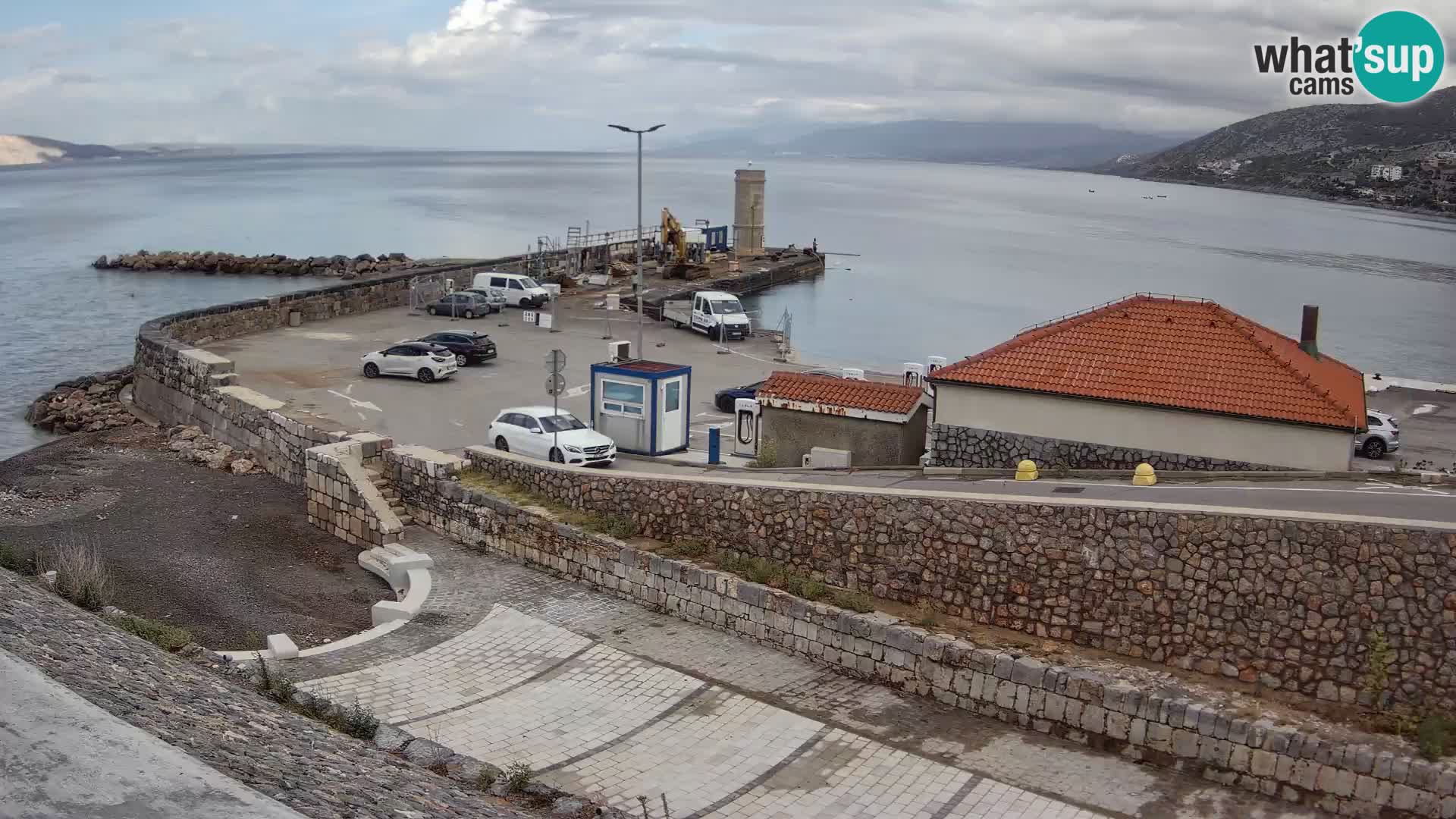 Senj Hafen Webcam – Wellenbrecher & Leuchtturm Liveblick
