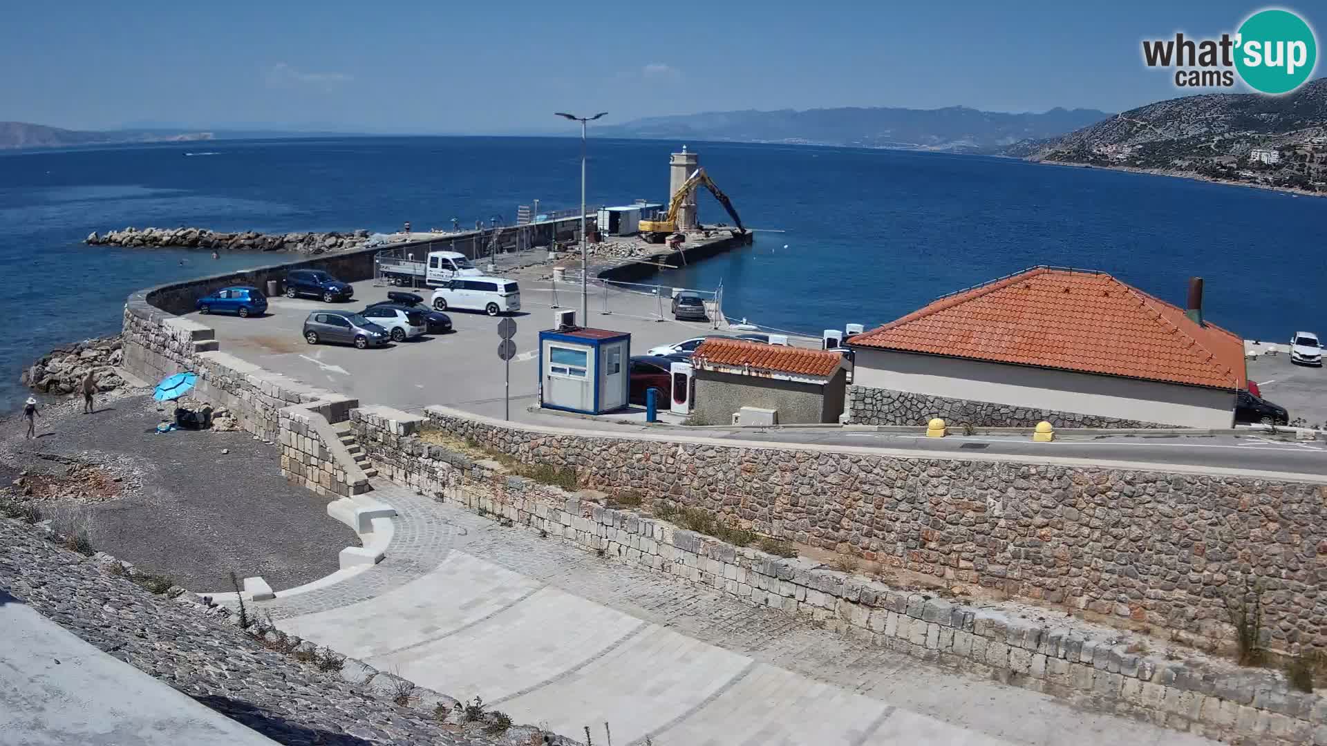 Senj Hafen Webcam – Wellenbrecher & Leuchtturm Liveblick