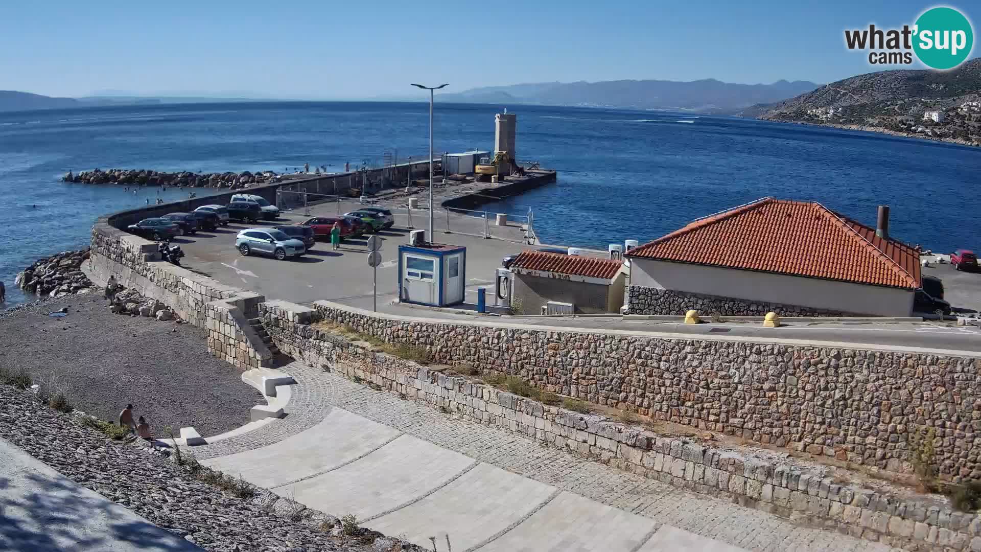 Senj Hafen Webcam – Wellenbrecher & Leuchtturm Liveblick