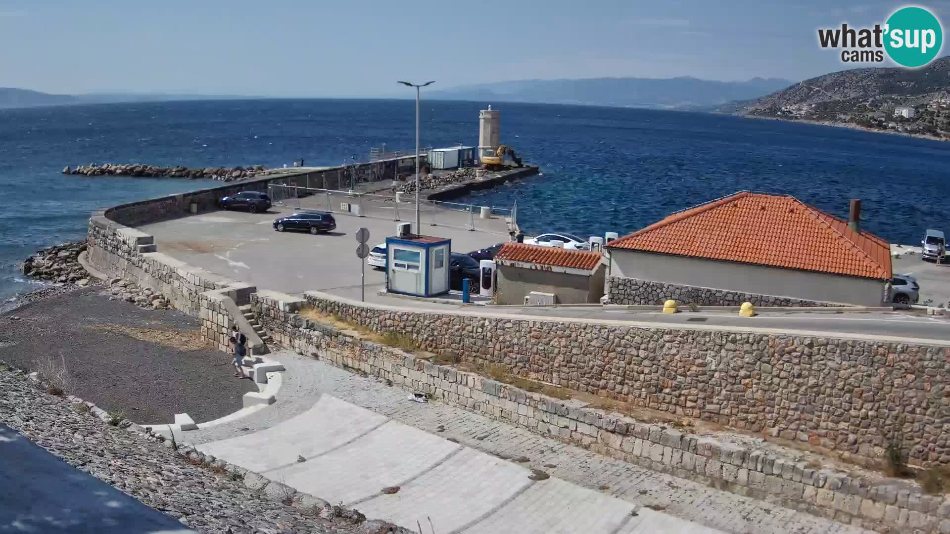 Senj Hafen Webcam – Wellenbrecher & Leuchtturm Liveblick