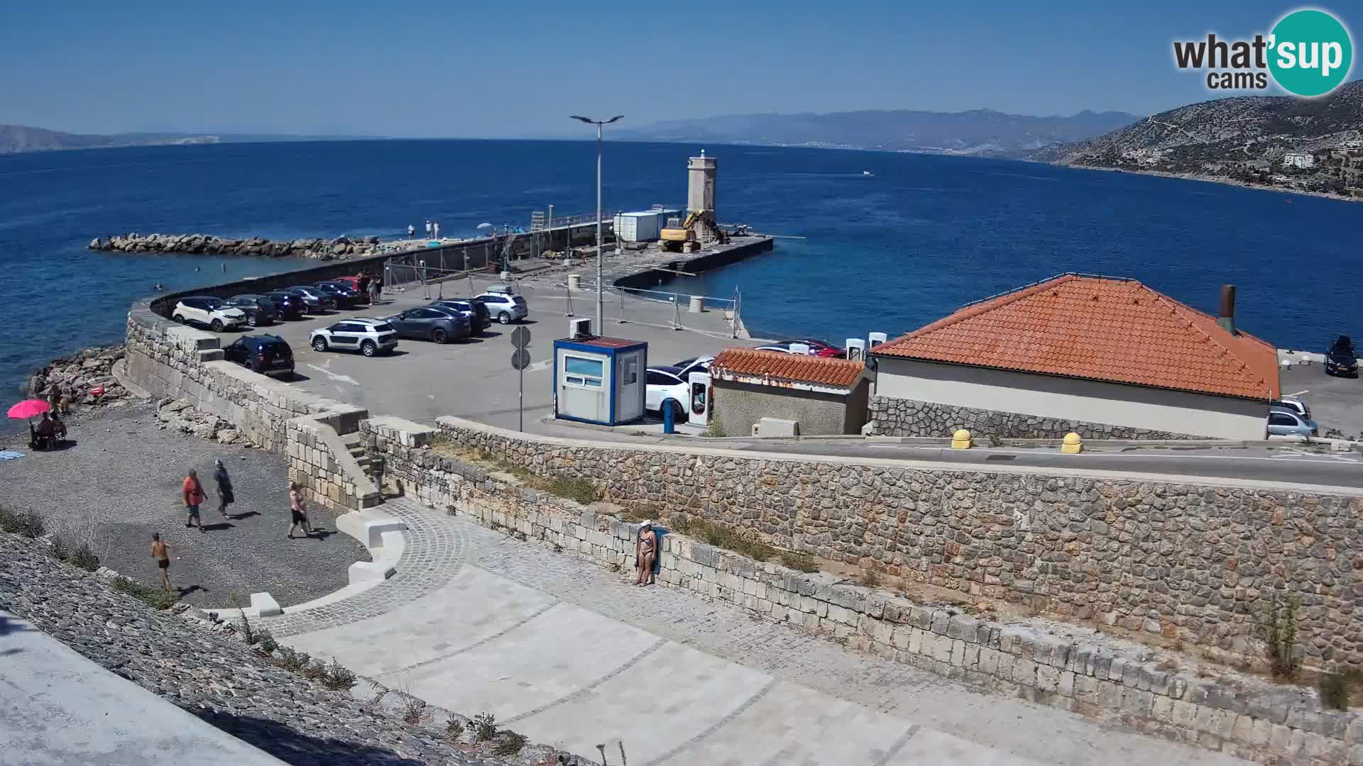 Senj Hafen Webcam – Wellenbrecher & Leuchtturm Liveblick
