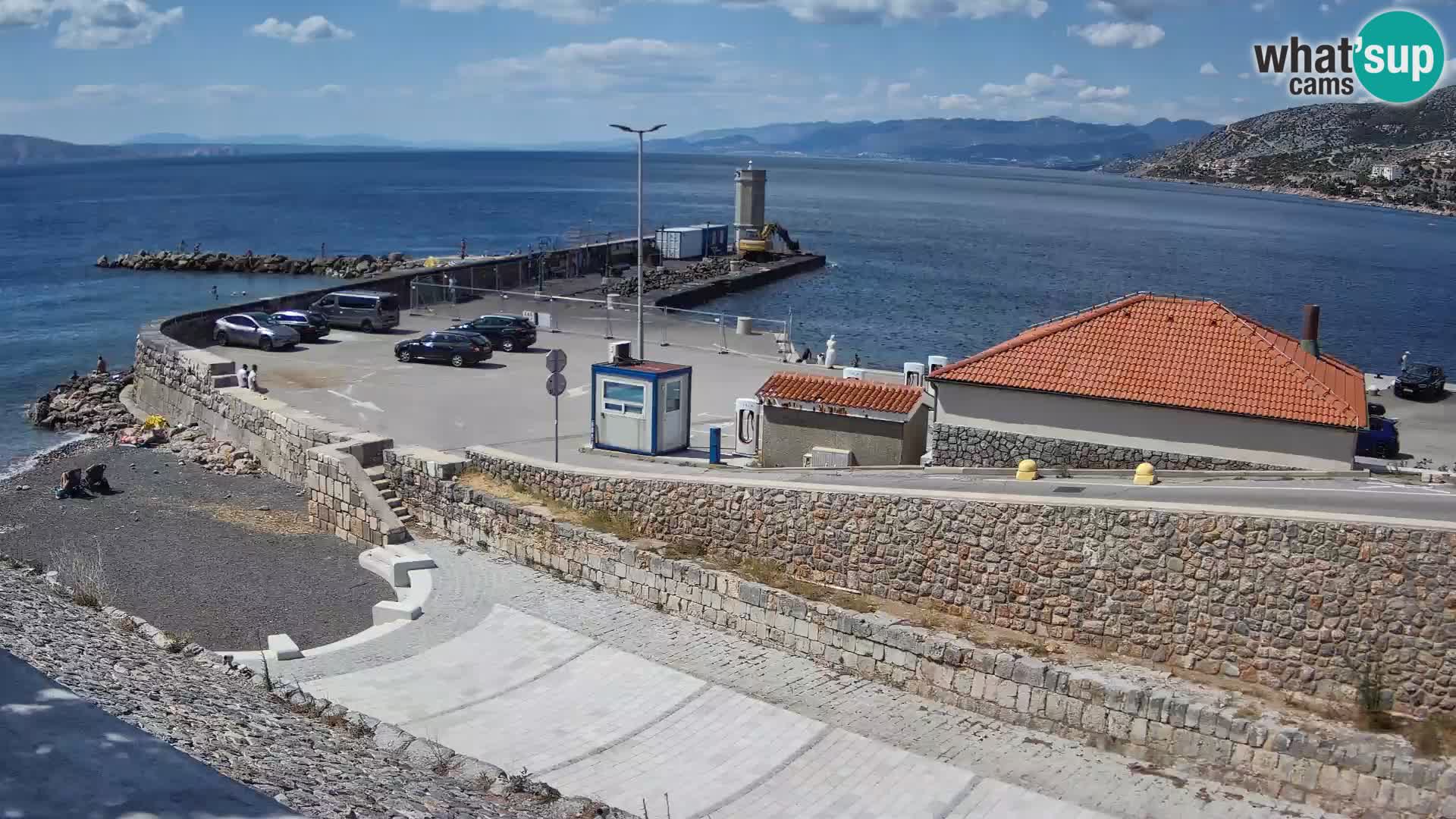 Webcam puerto de Senj – Rompeolas y faro en directo
