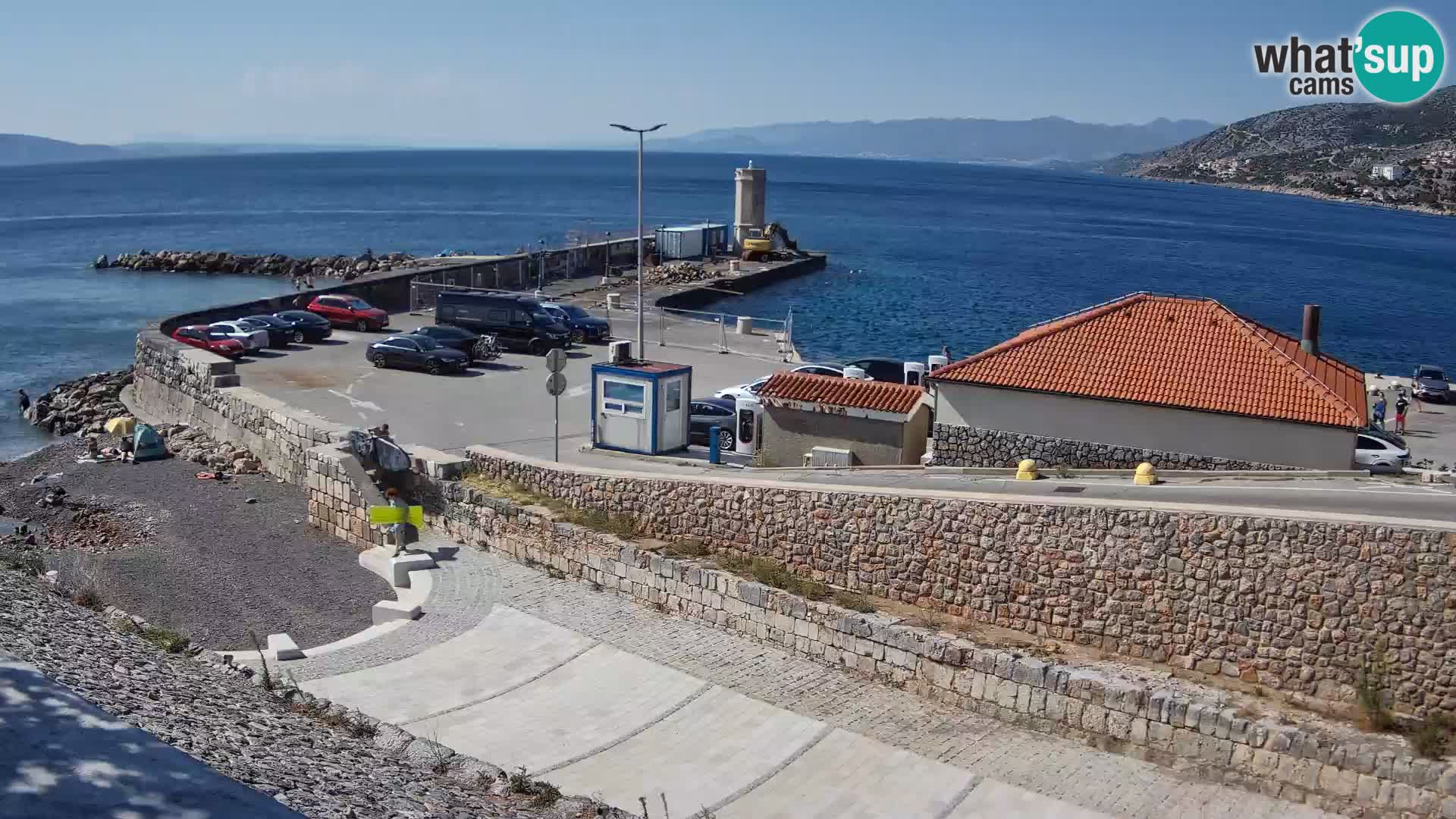 Webcam port de Senj – Vue sur la jetée et le phare