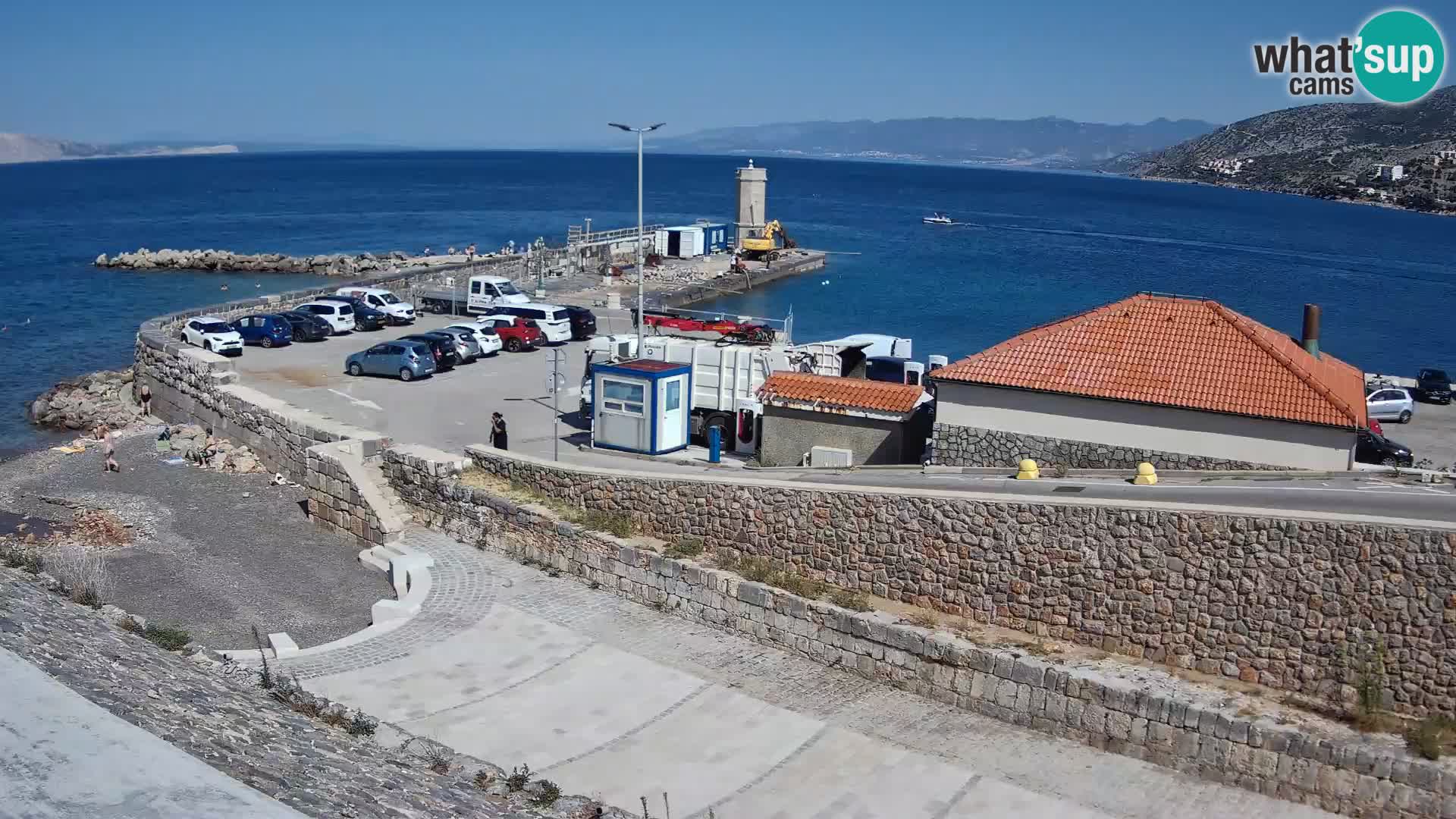 Webcam puerto de Senj – Rompeolas y faro en directo
