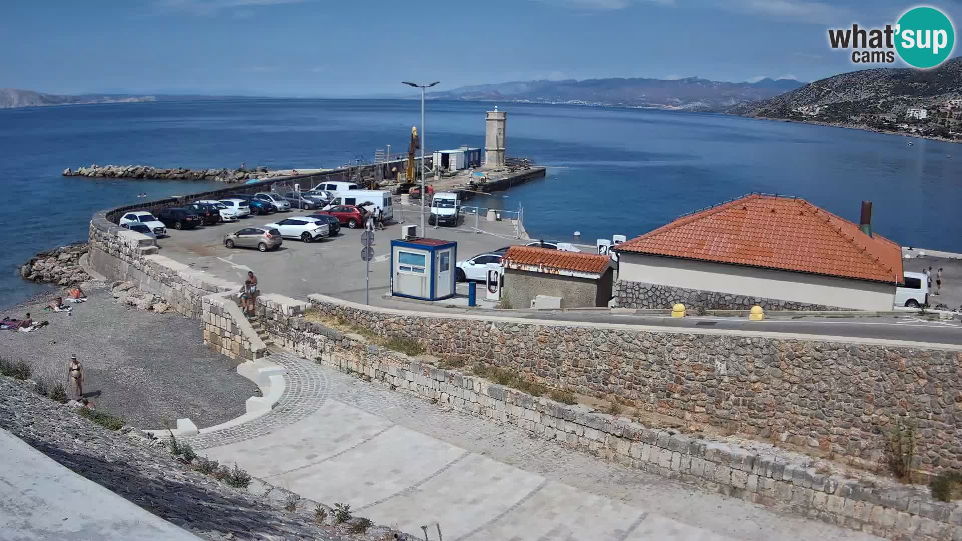 Senj Hafen Webcam – Wellenbrecher & Leuchtturm Liveblick