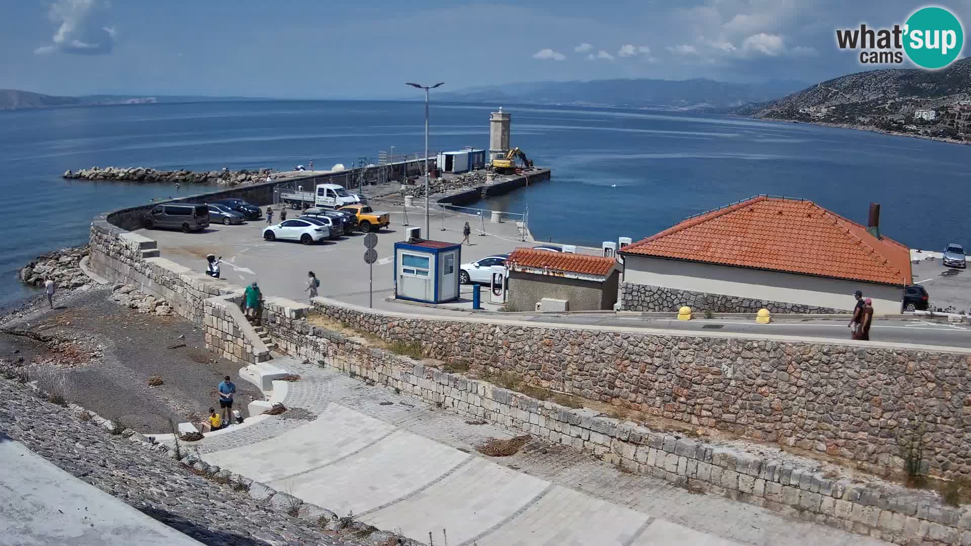 Webcam port de Senj – Vue sur la jetée et le phare
