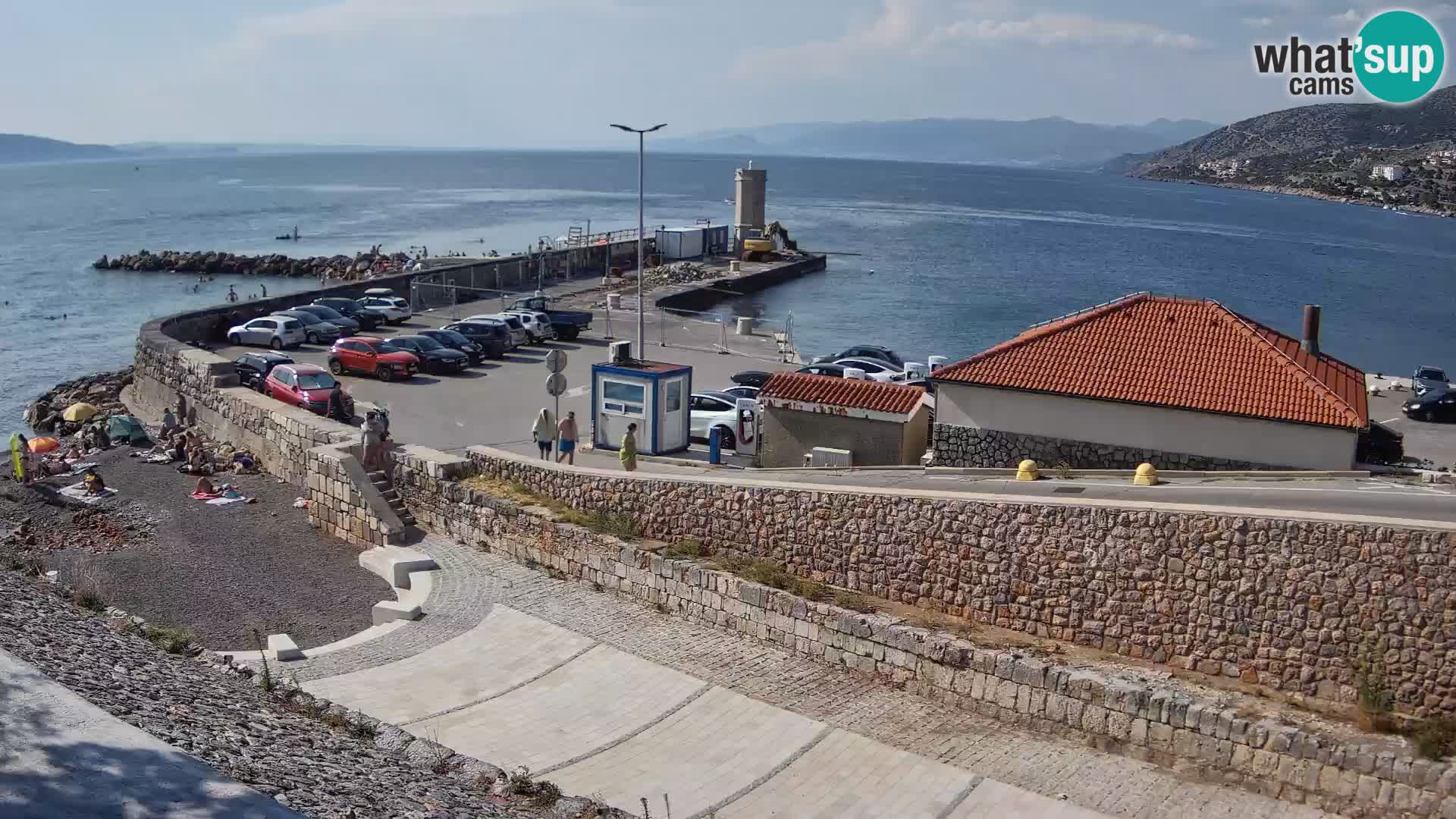 Webcam port de Senj – Vue sur la jetée et le phare