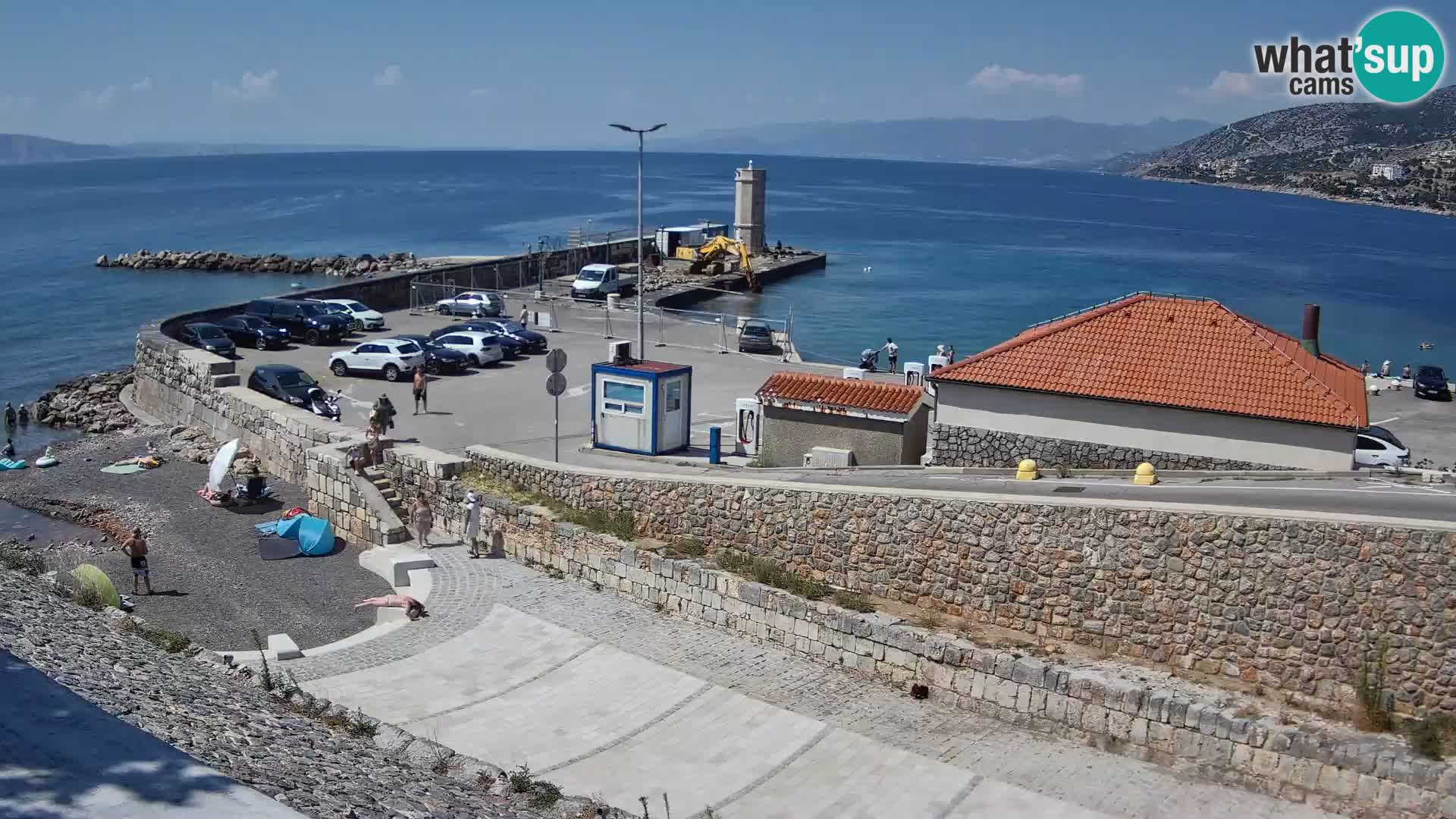 Webcam port de Senj – Vue sur la jetée et le phare