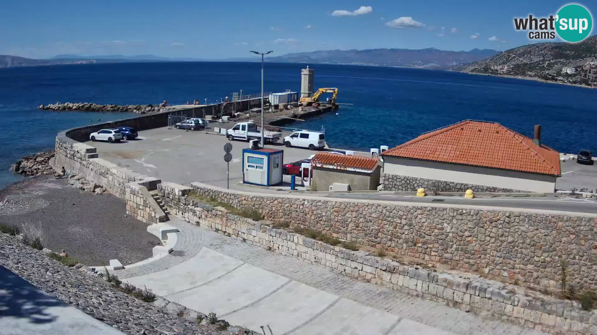 Senj Hafen Webcam – Wellenbrecher & Leuchtturm Liveblick