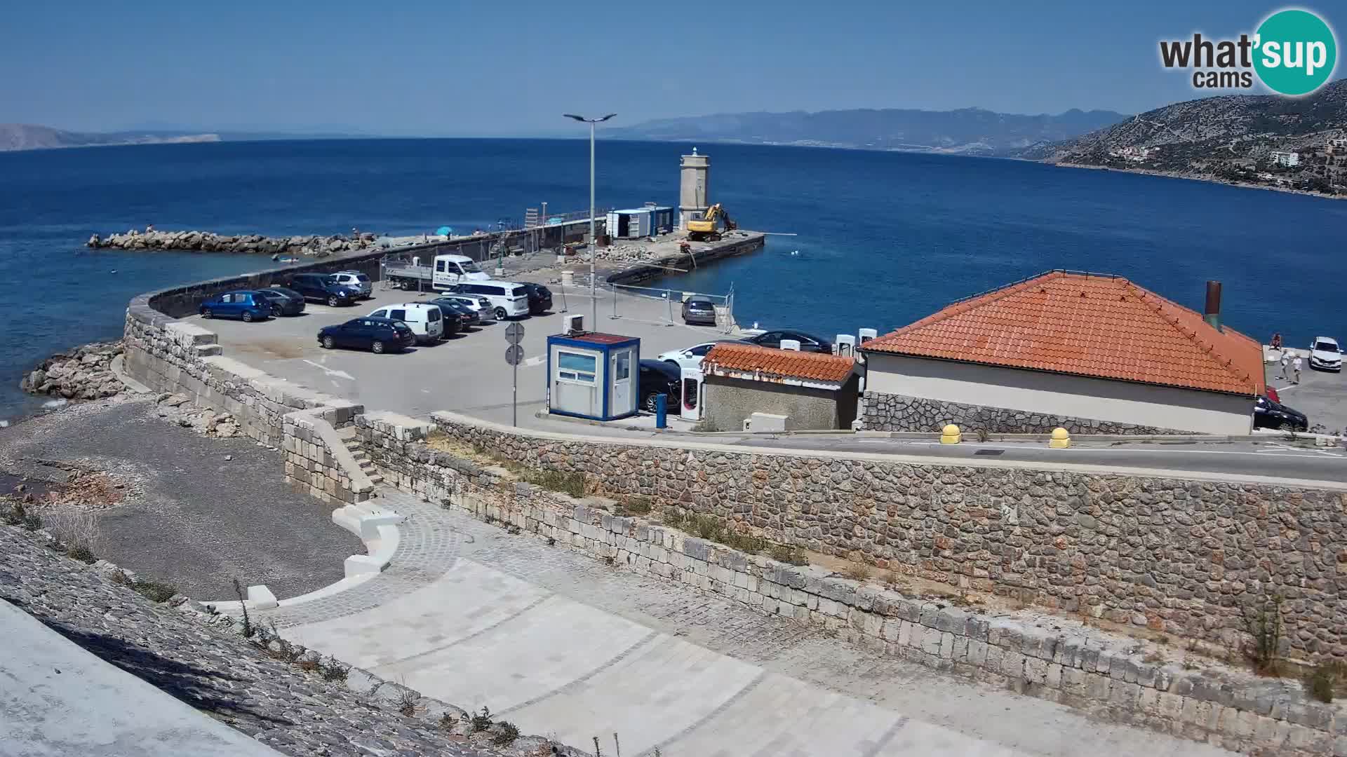 Senj Hafen Webcam – Wellenbrecher & Leuchtturm Liveblick