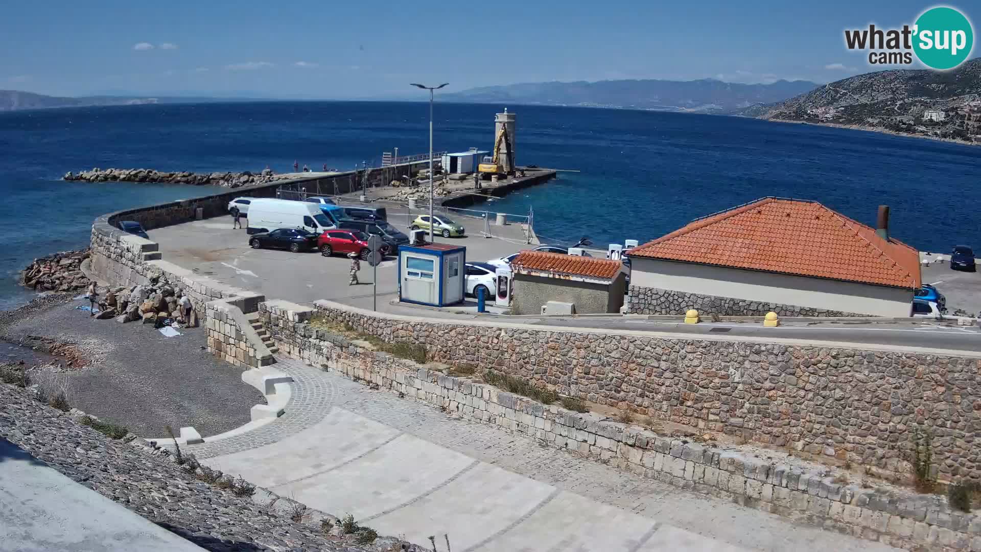Webcam port de Senj – Vue sur la jetée et le phare