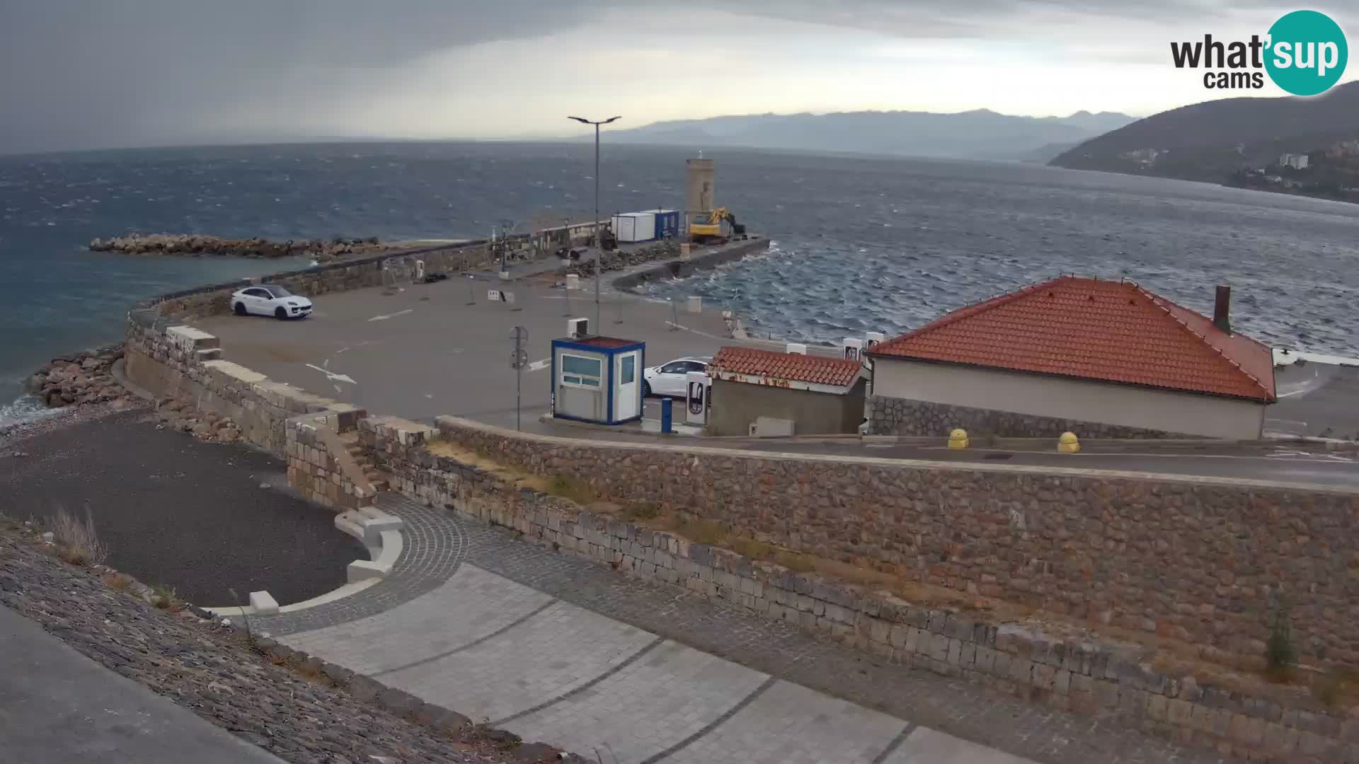 Webcam port de Senj – Vue sur la jetée et le phare