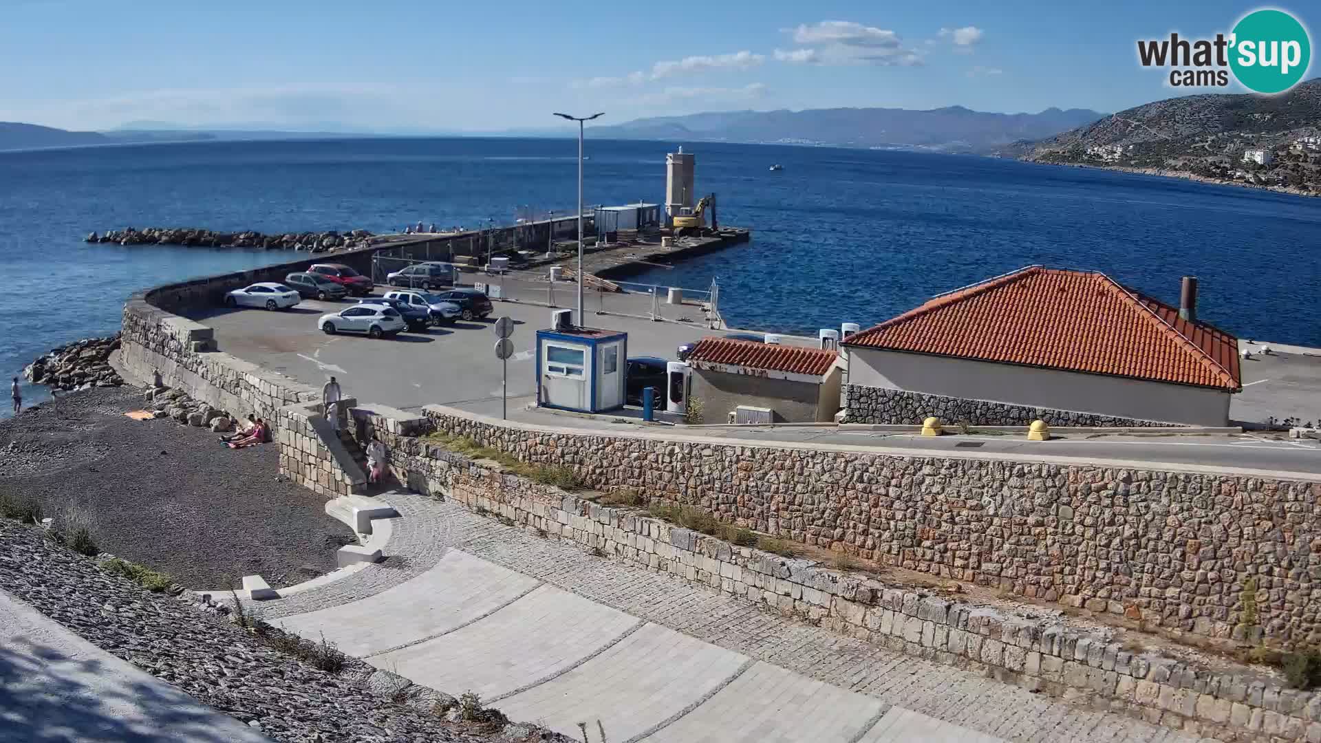 Senj Hafen Webcam – Wellenbrecher & Leuchtturm Liveblick