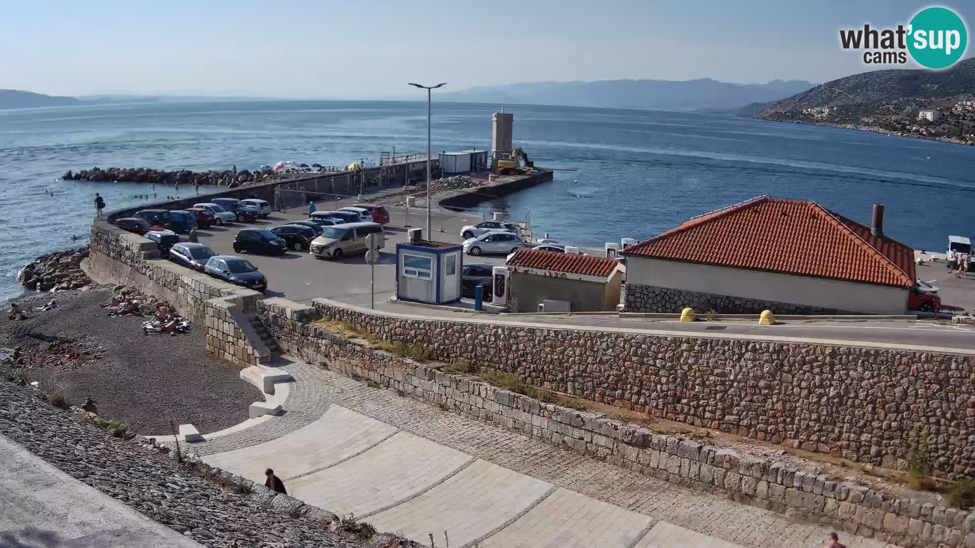 Webcam port de Senj – Vue sur la jetée et le phare