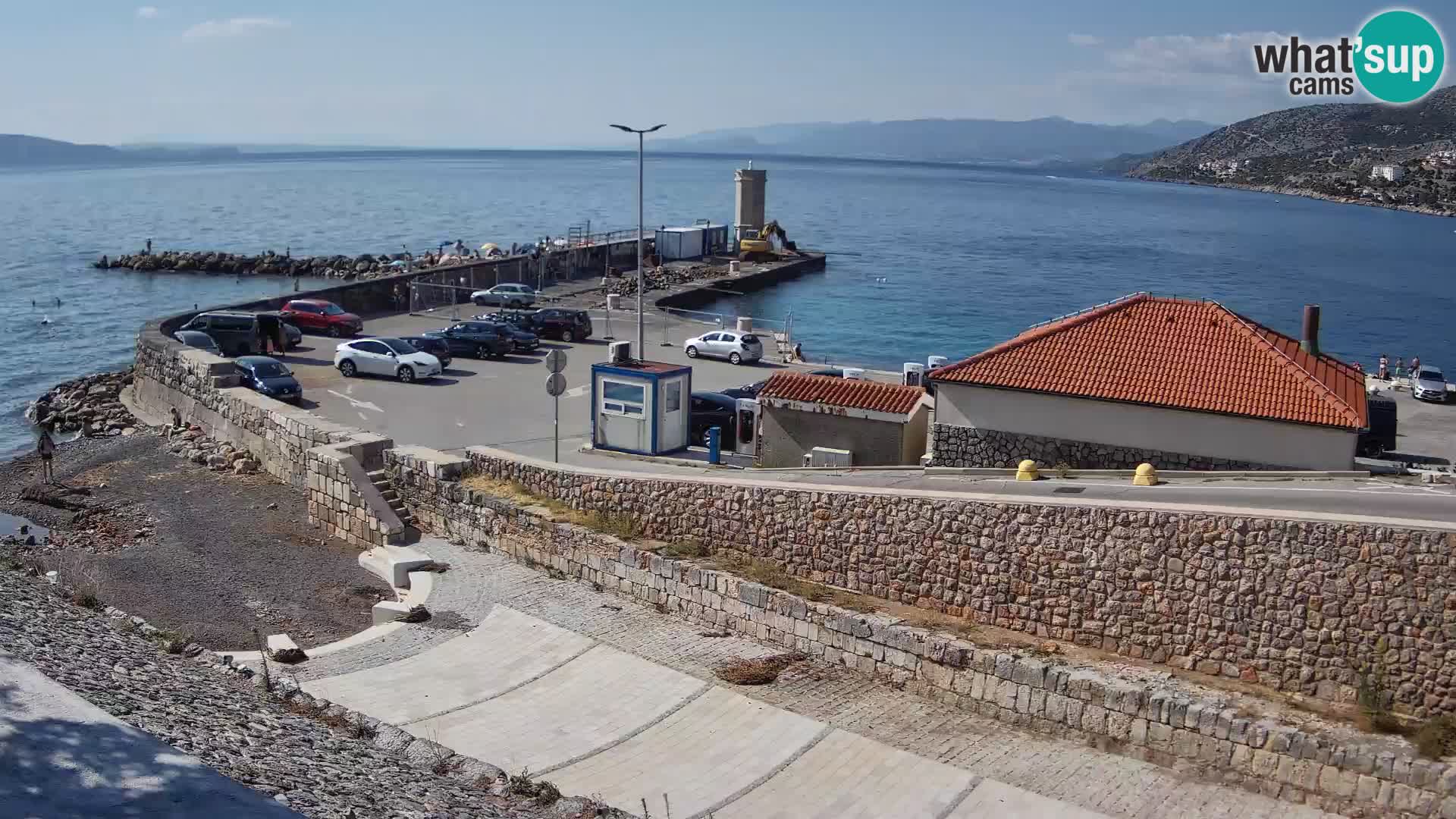 Webcam port de Senj – Vue sur la jetée et le phare