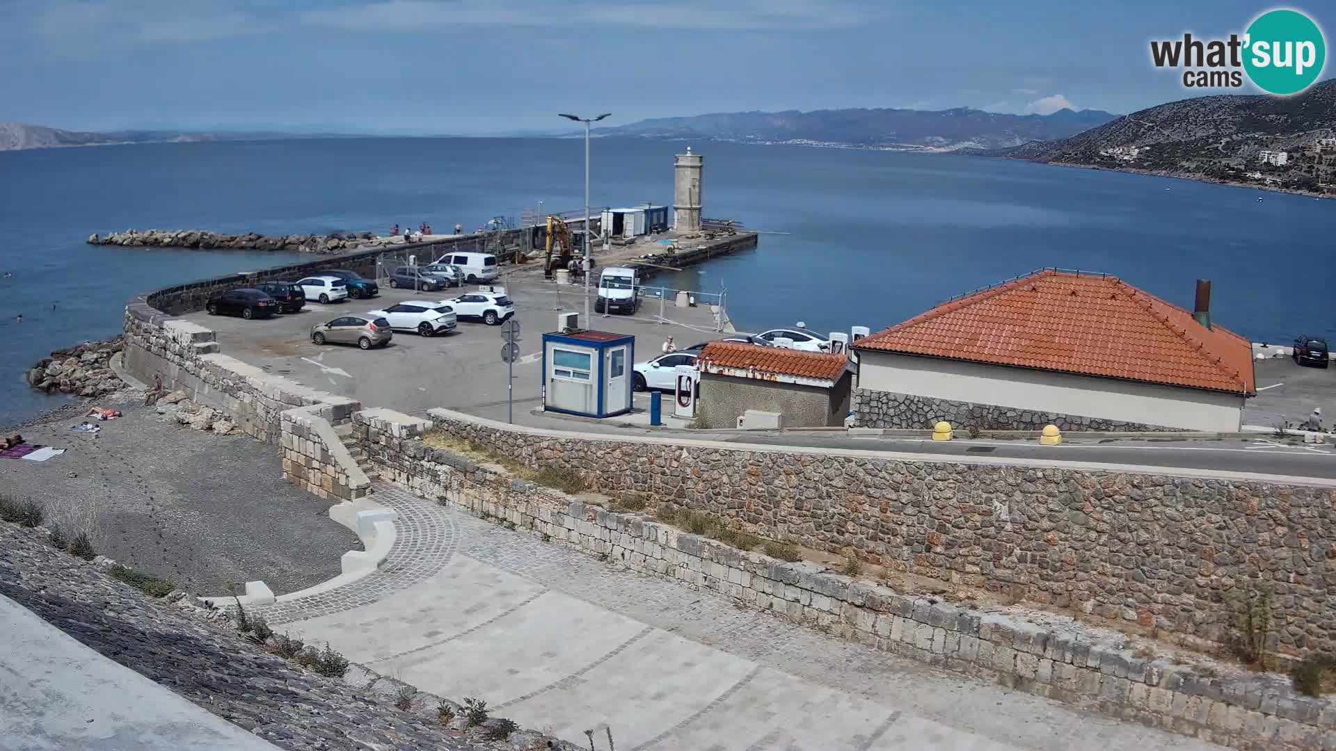 Webcam port de Senj – Vue sur la jetée et le phare