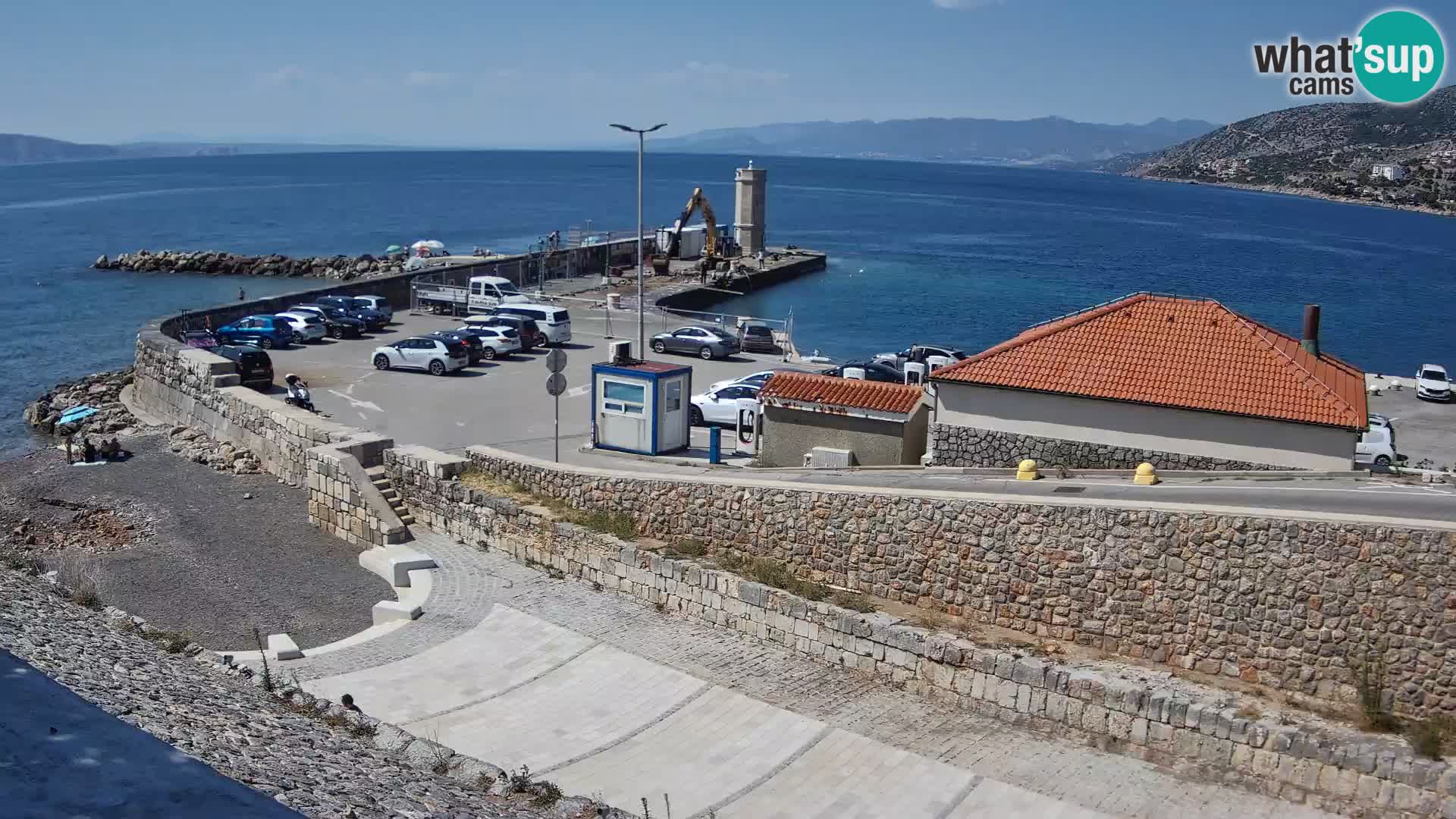 Senj Hafen Webcam – Wellenbrecher & Leuchtturm Liveblick
