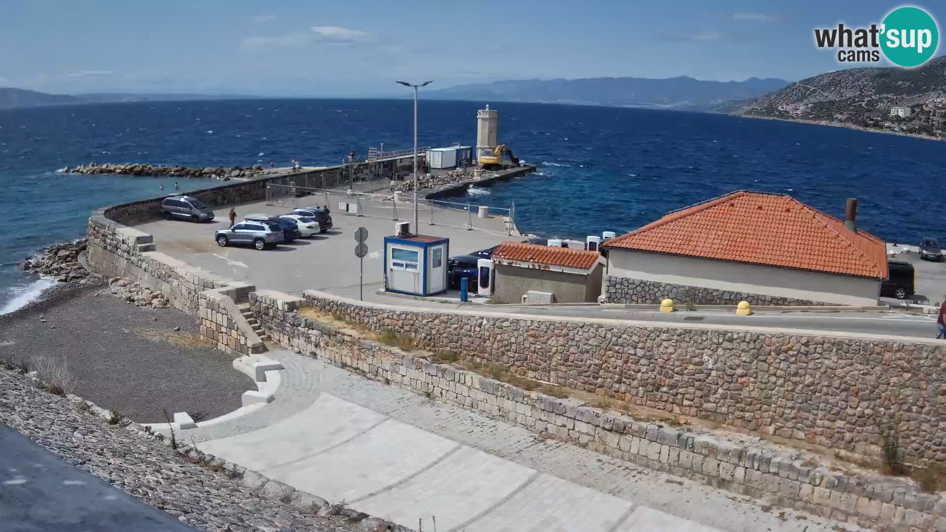 Senj Hafen Webcam – Wellenbrecher & Leuchtturm Liveblick
