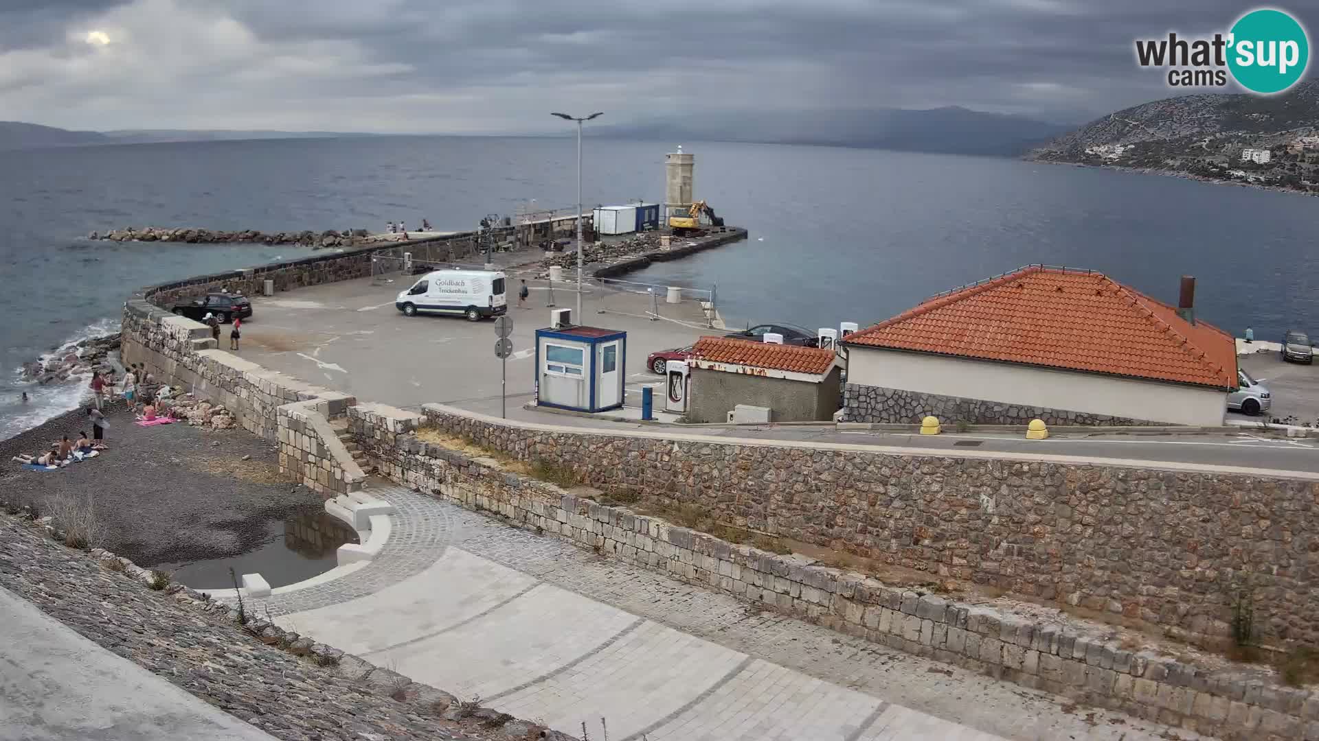 Senj Hafen Webcam – Wellenbrecher & Leuchtturm Liveblick