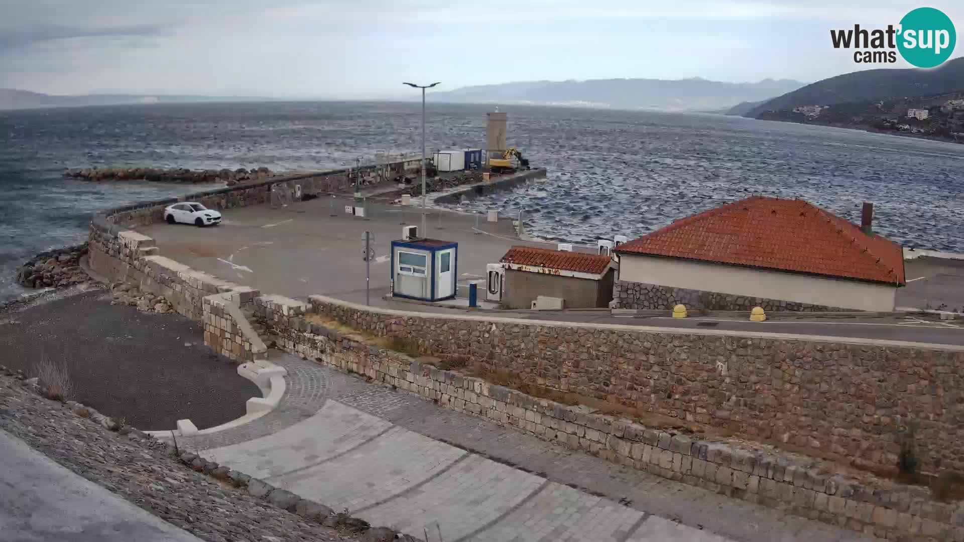 Senj Hafen Webcam – Wellenbrecher & Leuchtturm Liveblick