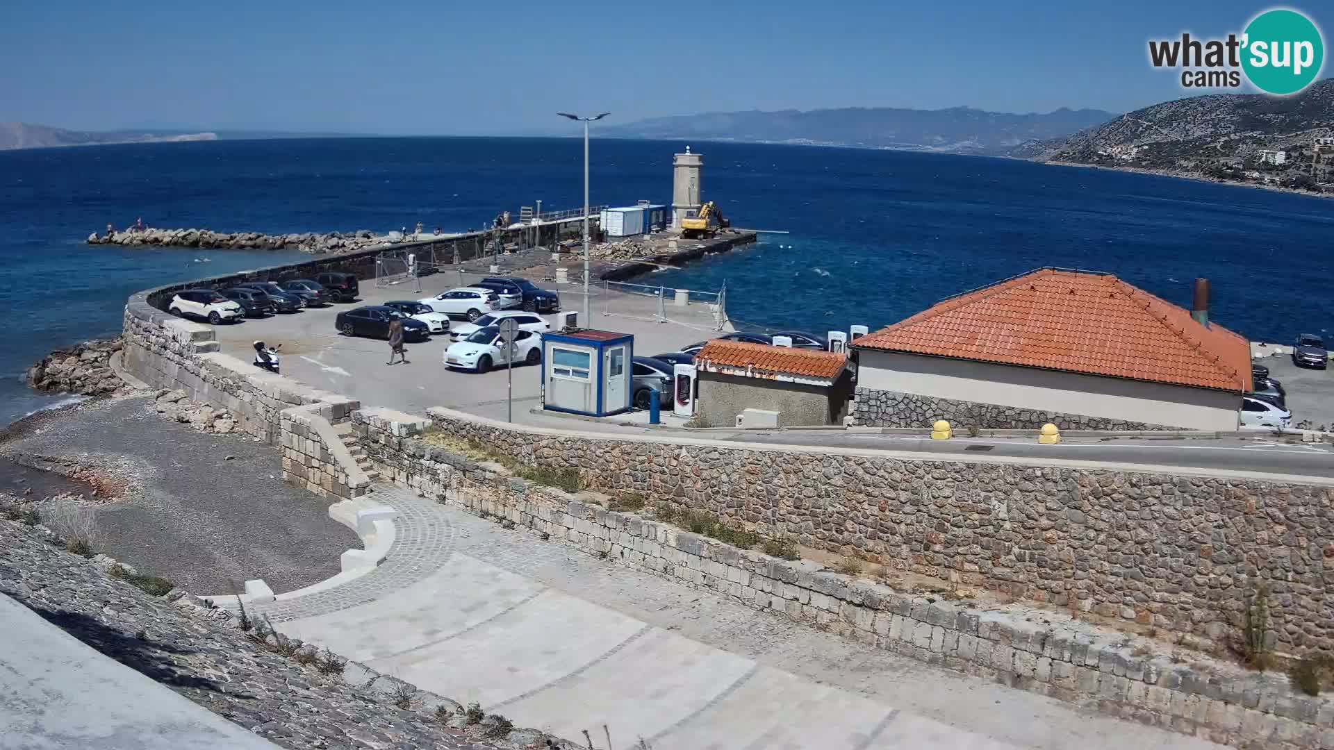 Senj Hafen Webcam – Wellenbrecher & Leuchtturm Liveblick