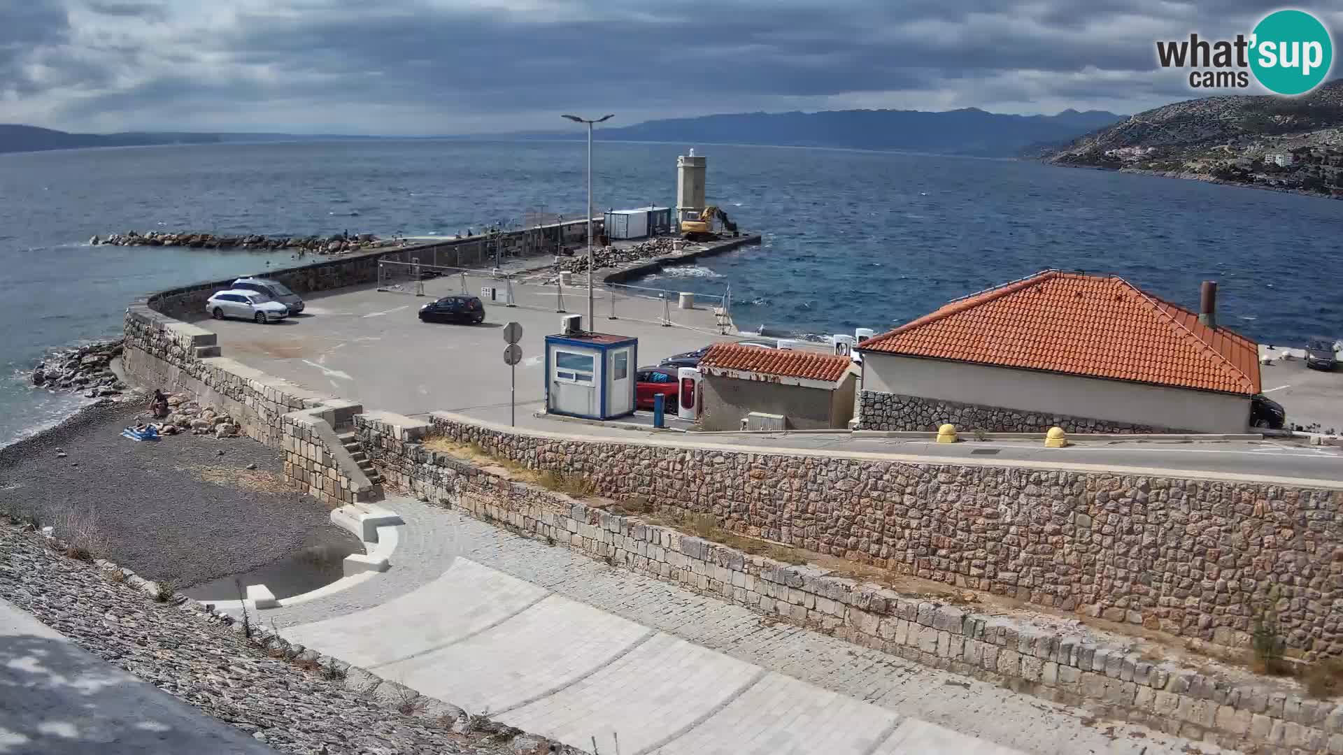 Senj Hafen Webcam – Wellenbrecher & Leuchtturm Liveblick