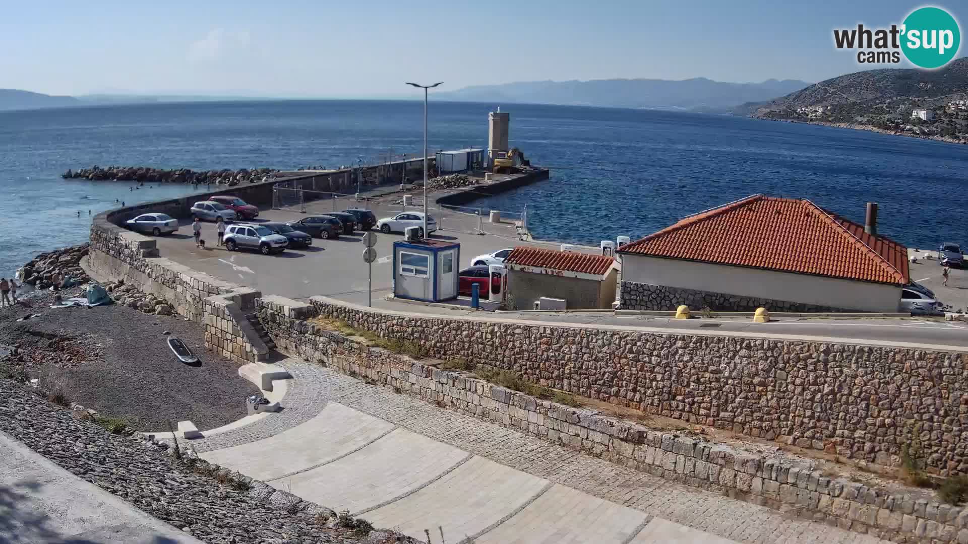 Webcam puerto de Senj – Rompeolas y faro en directo