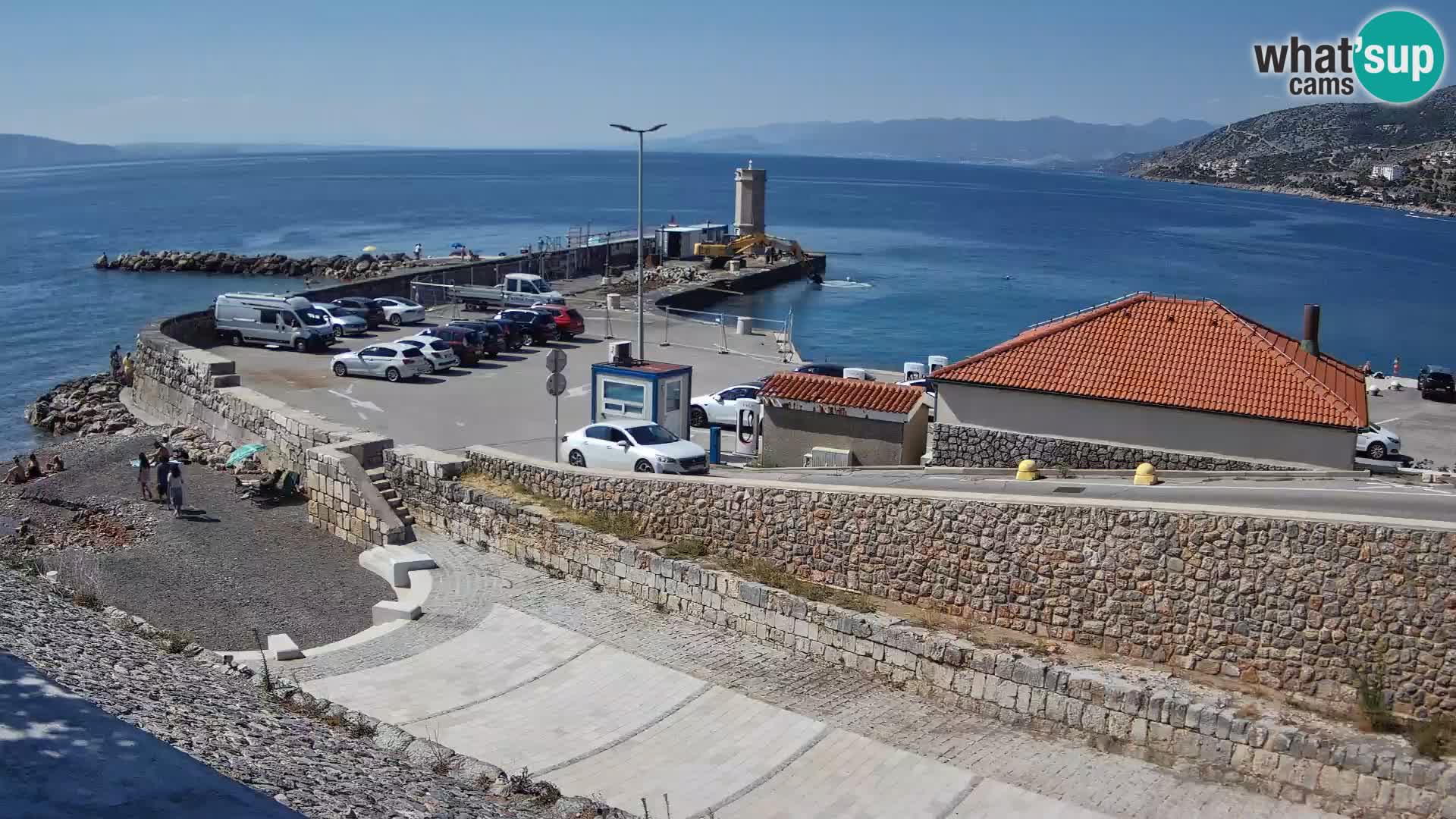Webcam port de Senj – Vue sur la jetée et le phare