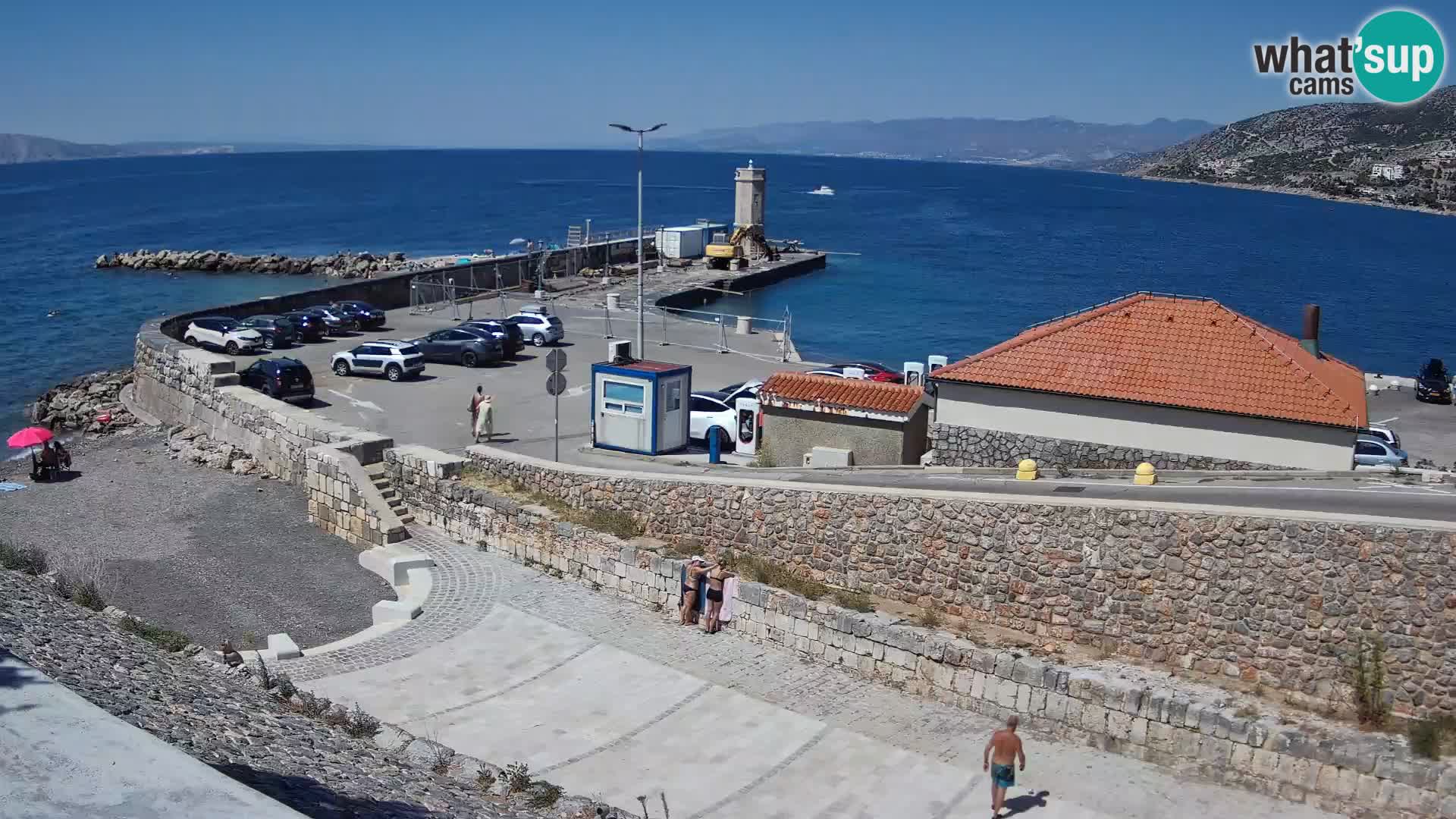 Senj Hafen Webcam – Wellenbrecher & Leuchtturm Liveblick
