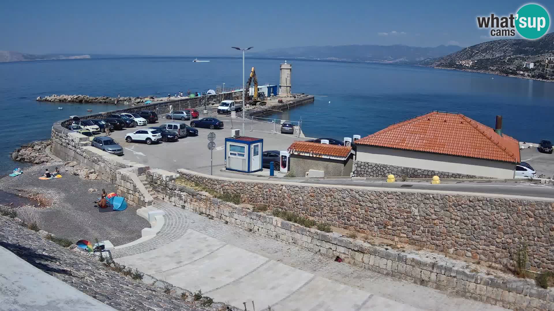 Senj Hafen Webcam – Wellenbrecher & Leuchtturm Liveblick