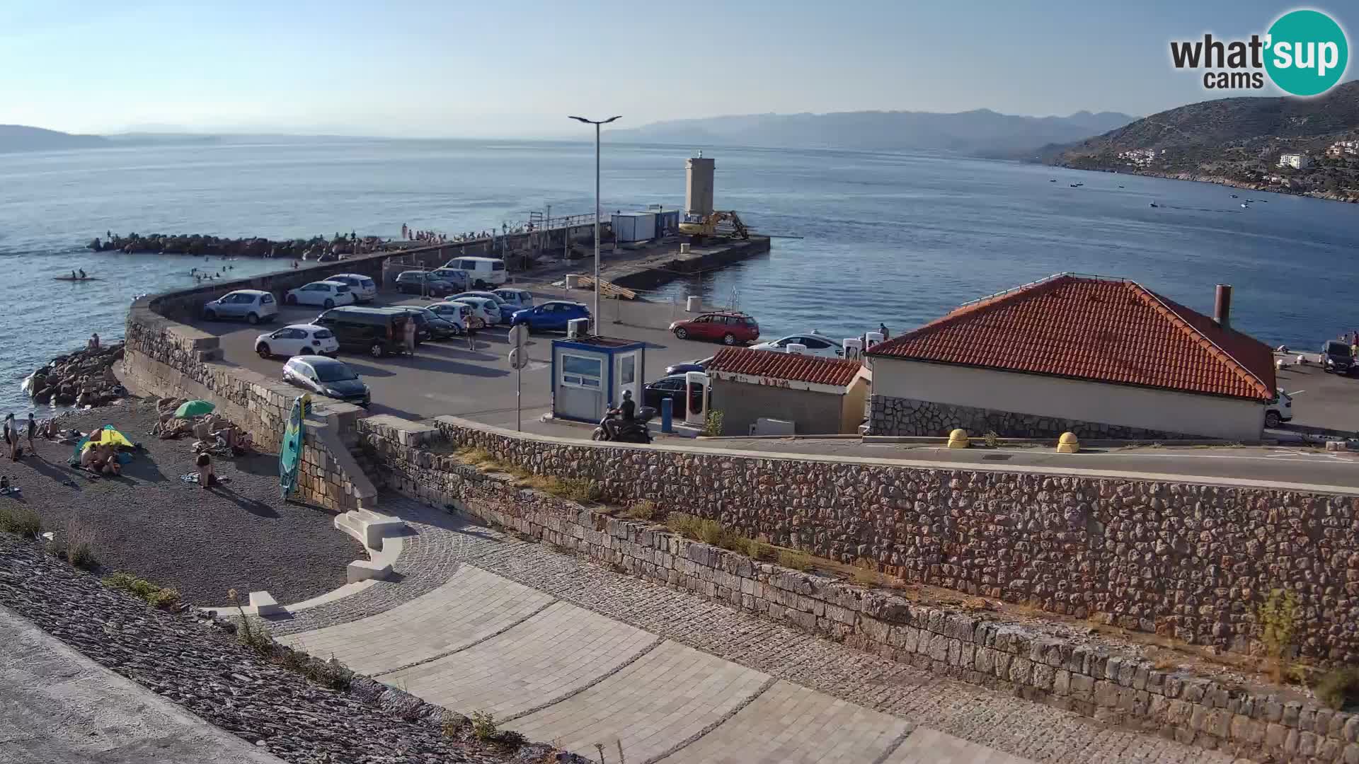Webcam port de Senj – Vue sur la jetée et le phare