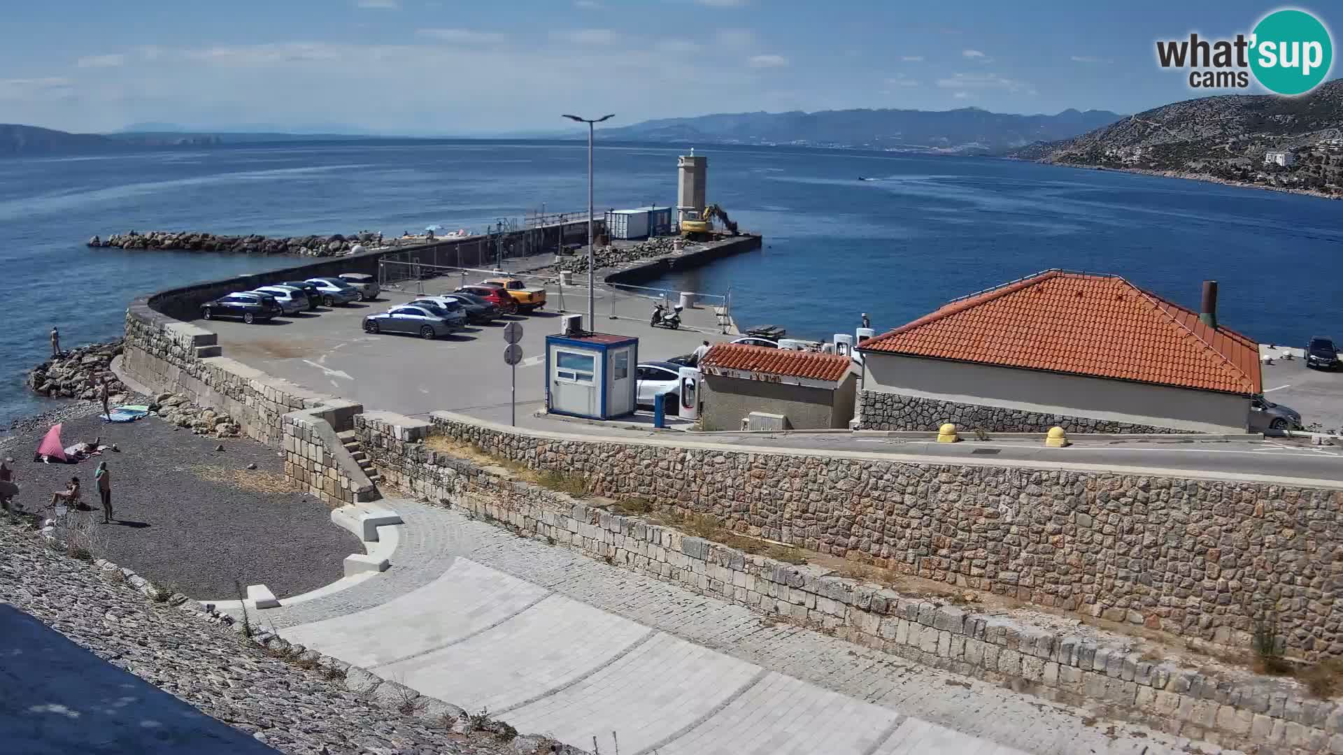 Senj Hafen Webcam – Wellenbrecher & Leuchtturm Liveblick