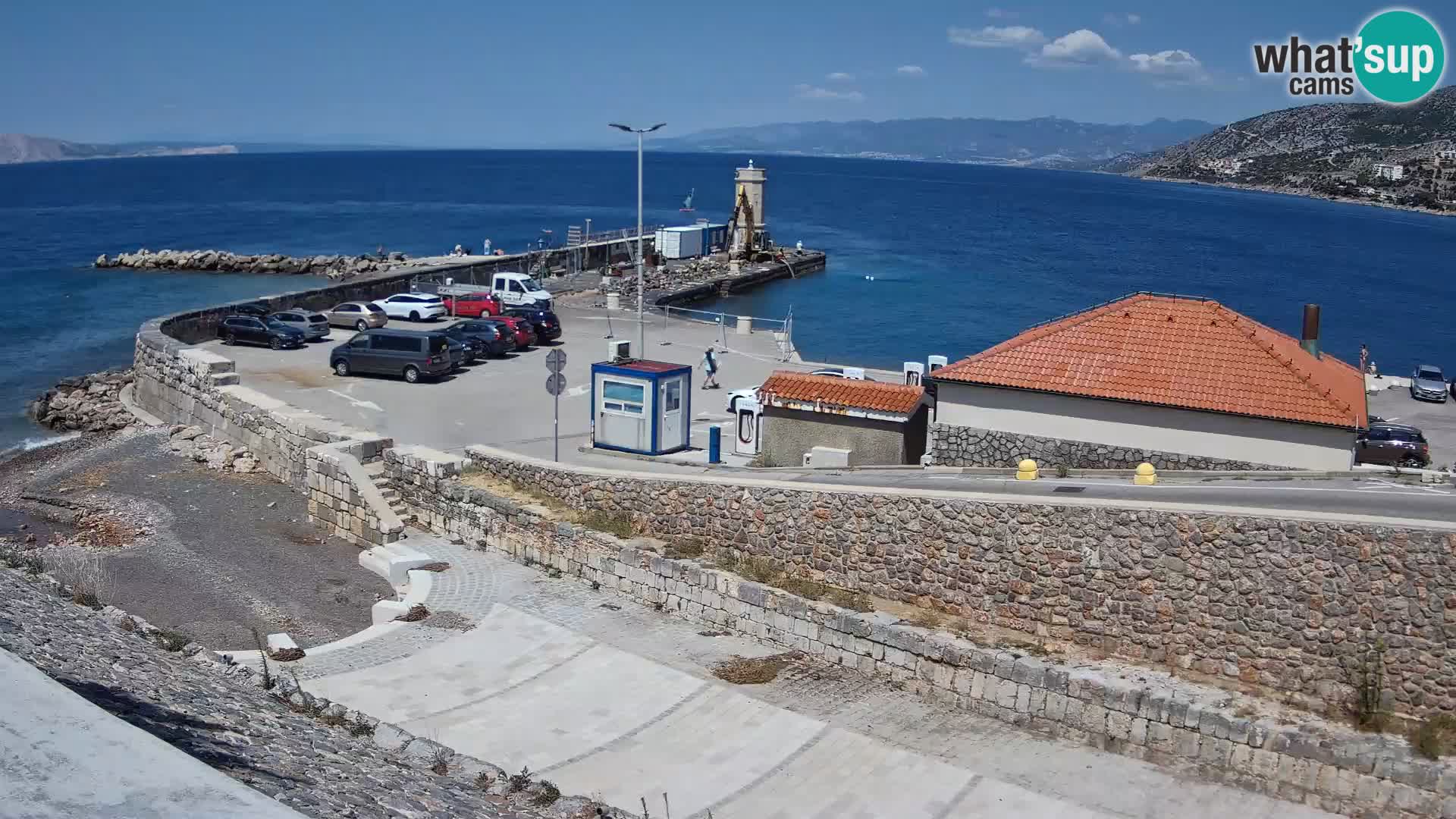 Senj Hafen Webcam – Wellenbrecher & Leuchtturm Liveblick