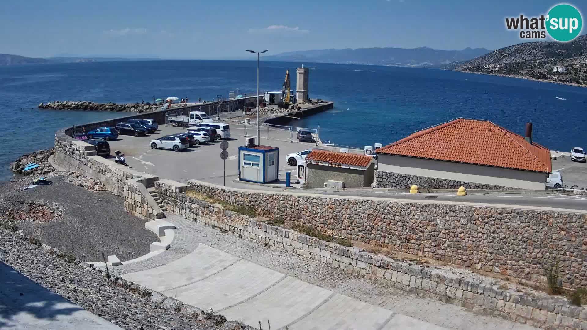Webcam port de Senj – Vue sur la jetée et le phare