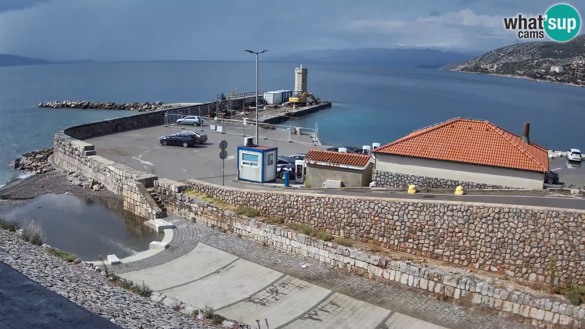 Senj Hafen Webcam – Wellenbrecher & Leuchtturm Liveblick