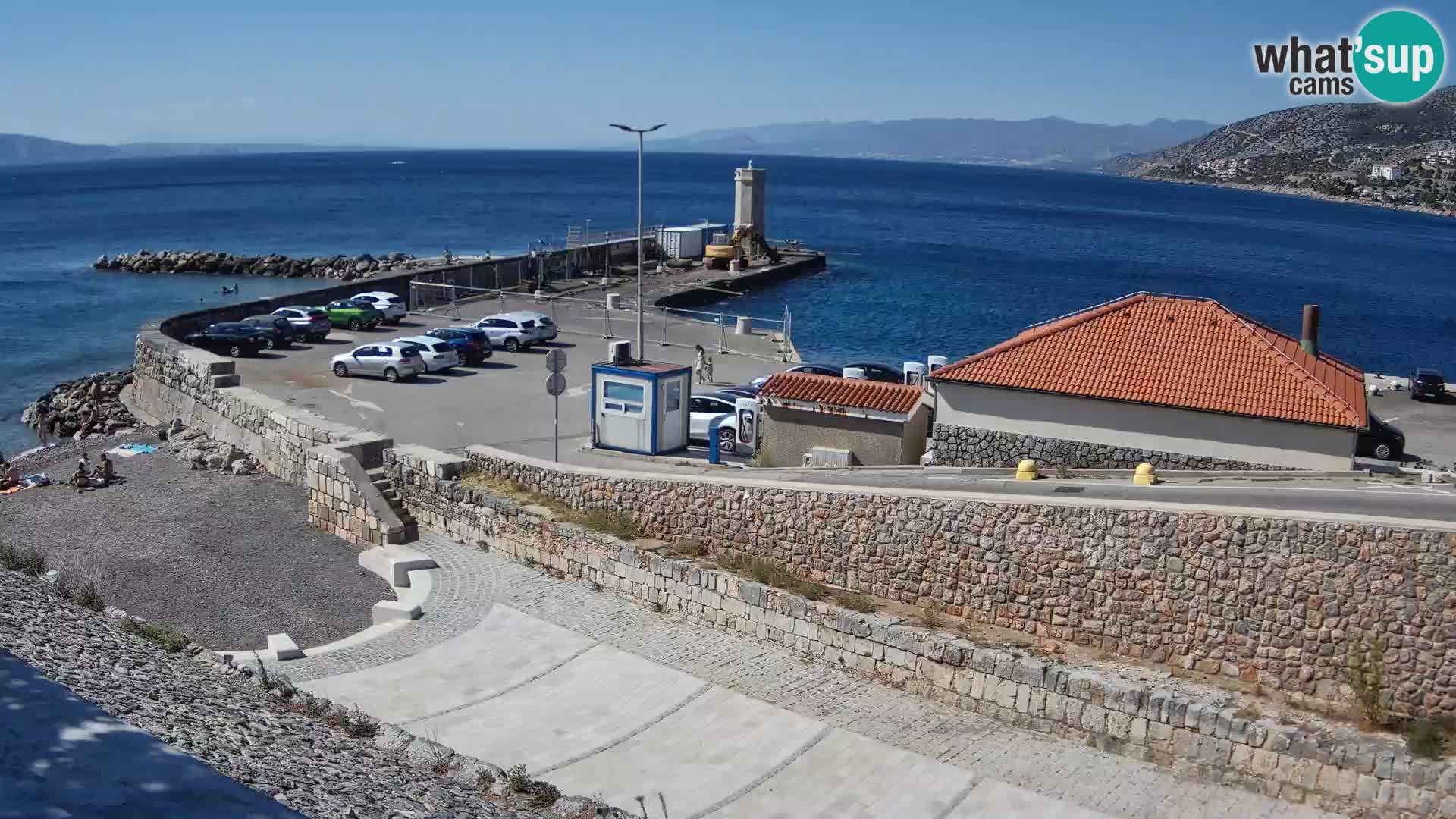 Webcam puerto de Senj – Rompeolas y faro en directo